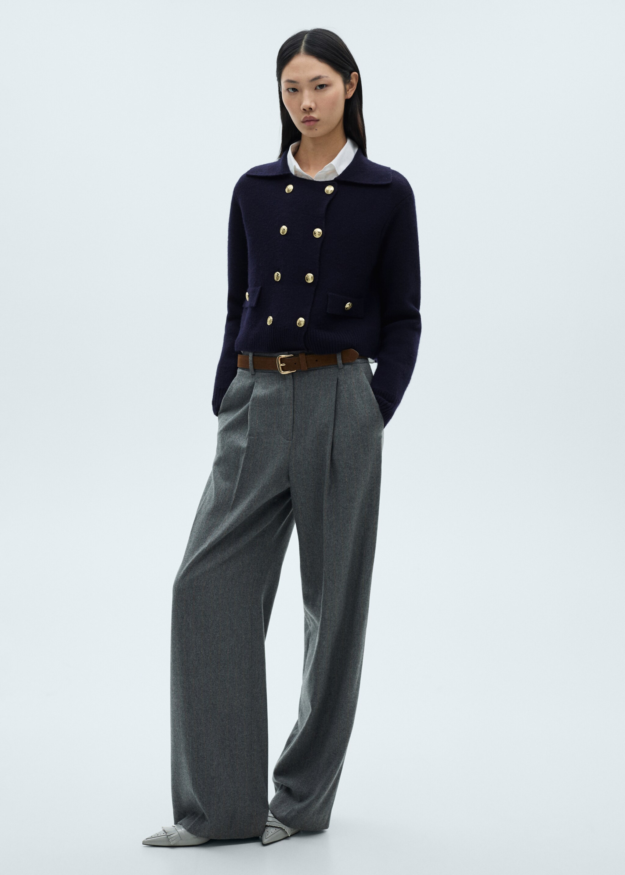 Double-breasted wool jacket - General plane, Dark Navy. Ref: 87060424-00.