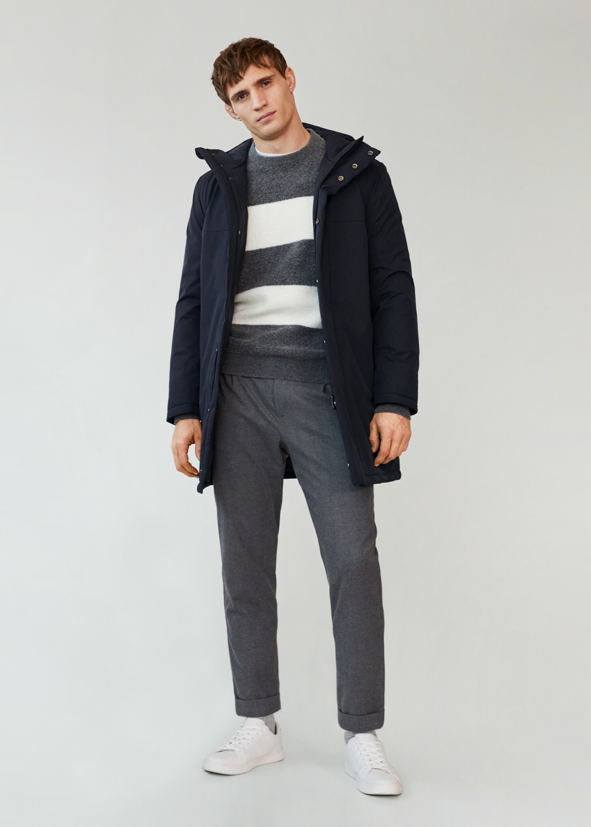 Parka acolchada impermeable capucha - Plano general