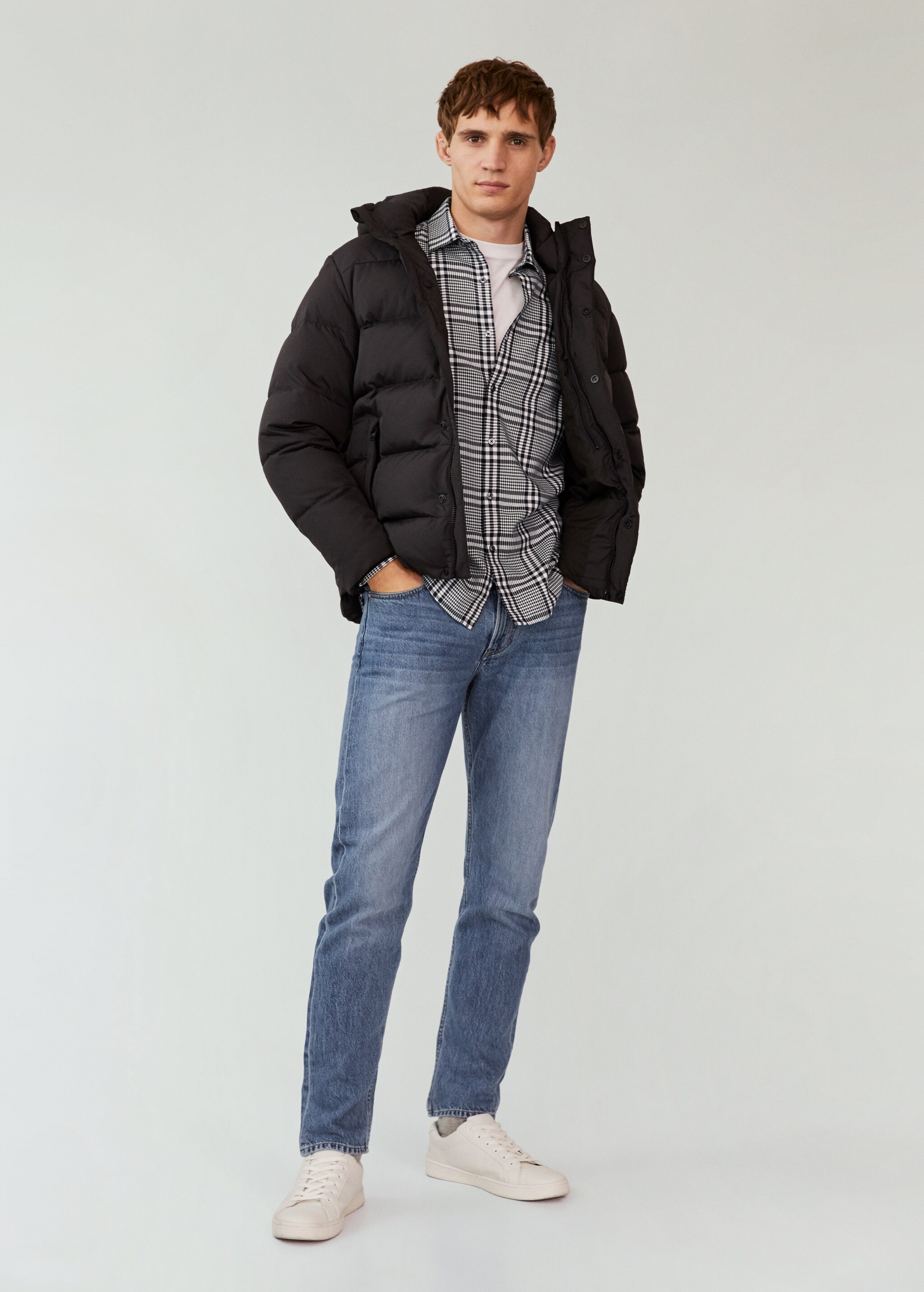 Bavlněná košile slim fit s kostkou - Celkový náhled