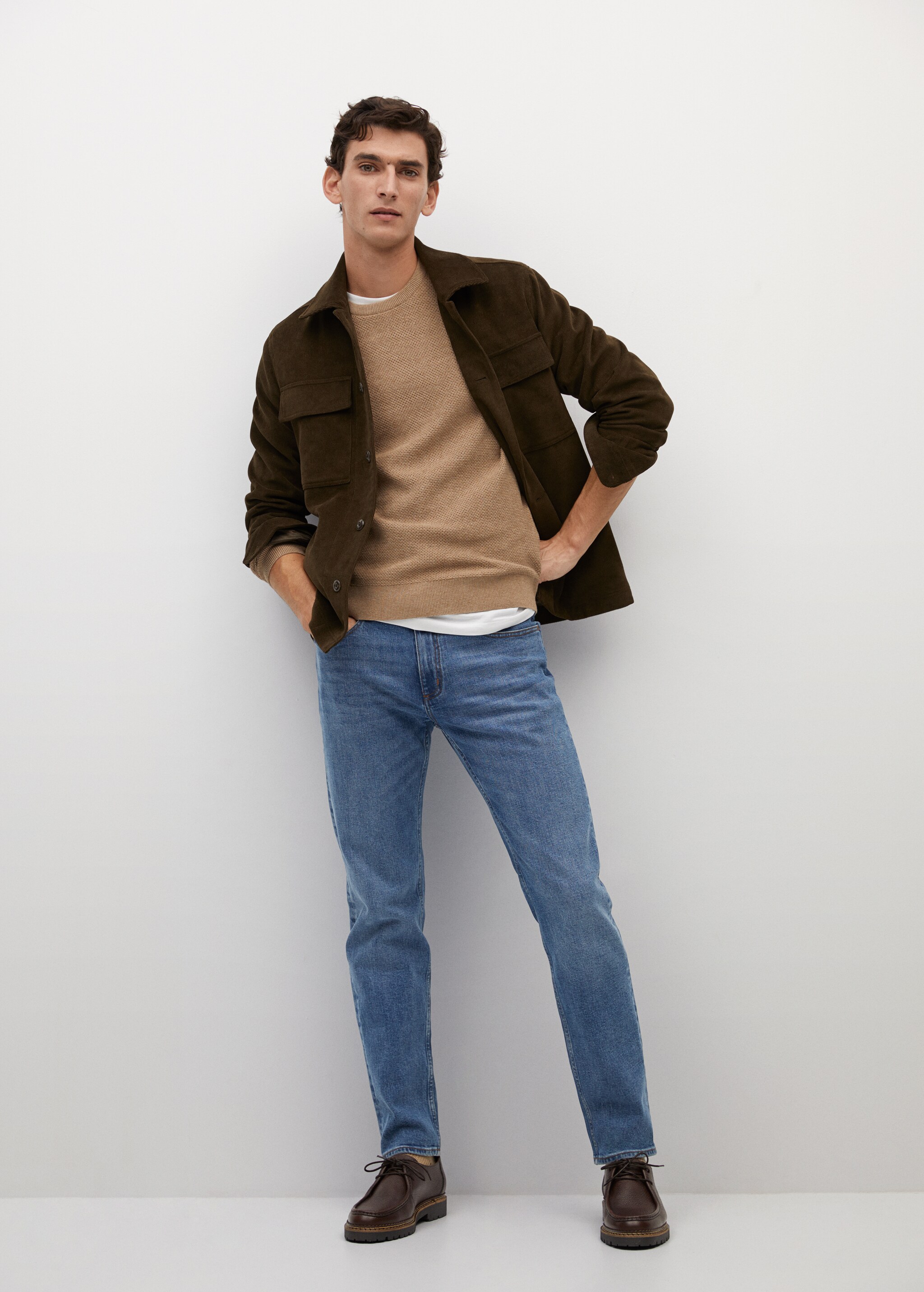Structured cotton sweater - General plane