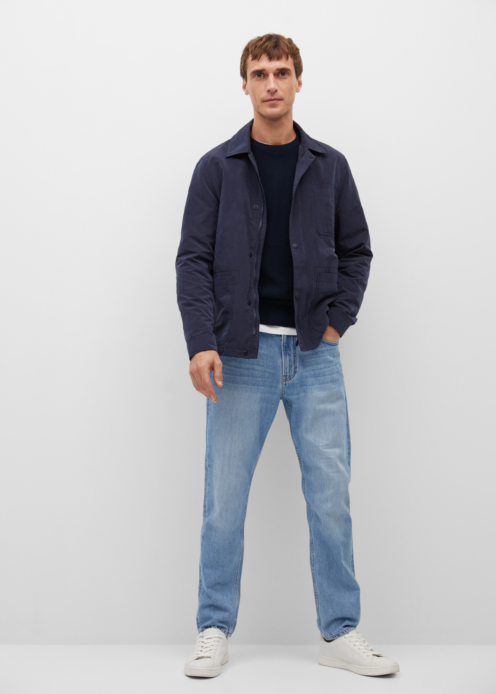 Structured cotton sweater - General plane