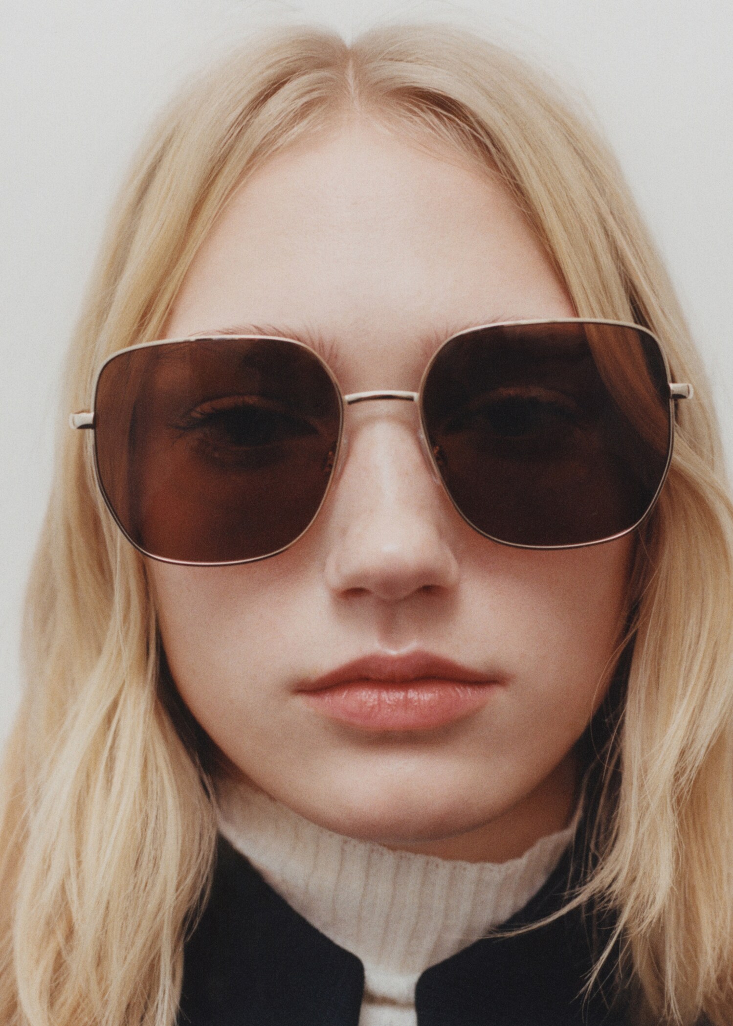 Lunettes de soleil monture métallique carrées - Plan général