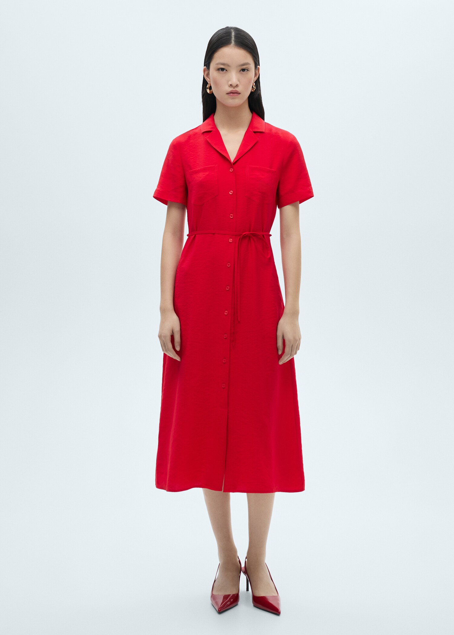 Pockets shirt dress - General plane
