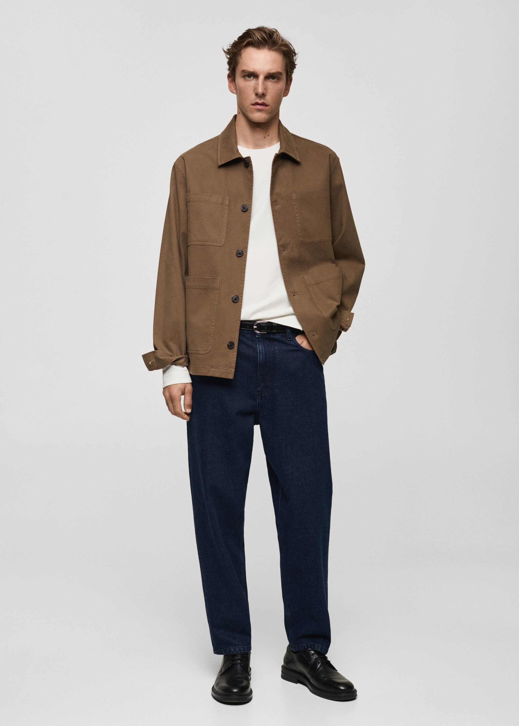 Camiseta manga larga regular fit - Plano general, Blanco. Ref: 87060600-00.