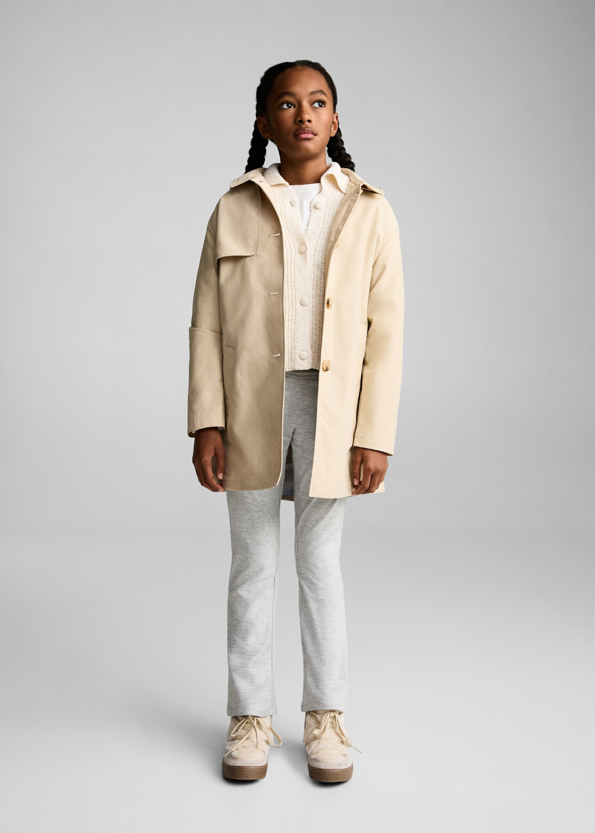 Utsvängda leggings - Allmän bild, Ljus Heather Grå. Ref: 87060621-00.