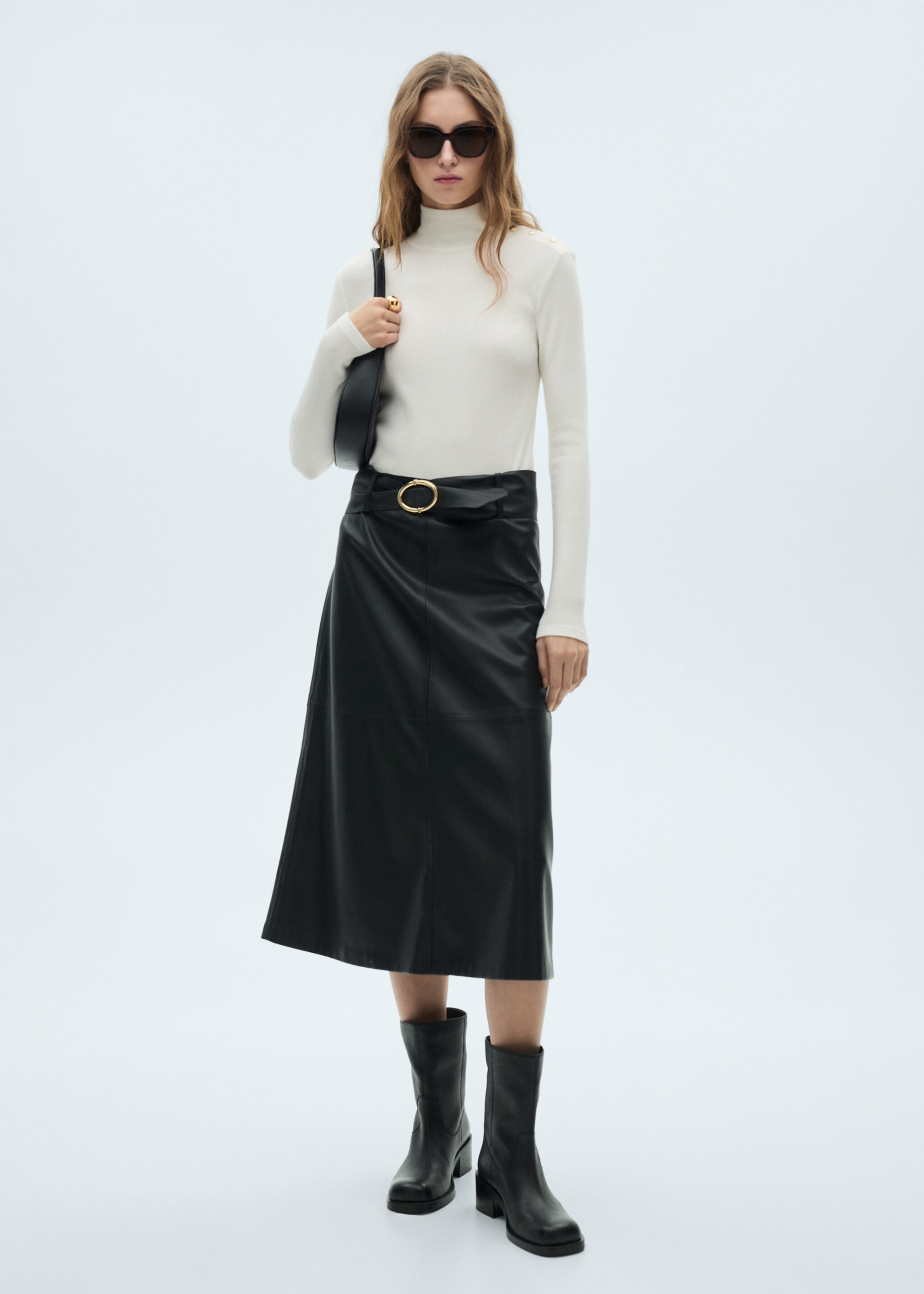 Ribbed knit button-down T-shirt - General plane, Off White. Ref: 87060622-00.