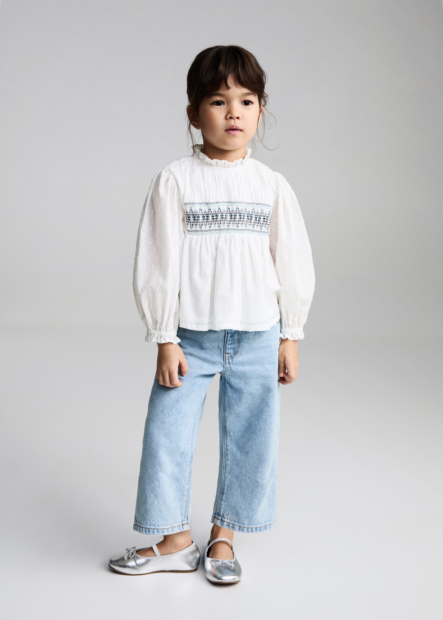 Blouse coton broderies - Plan général