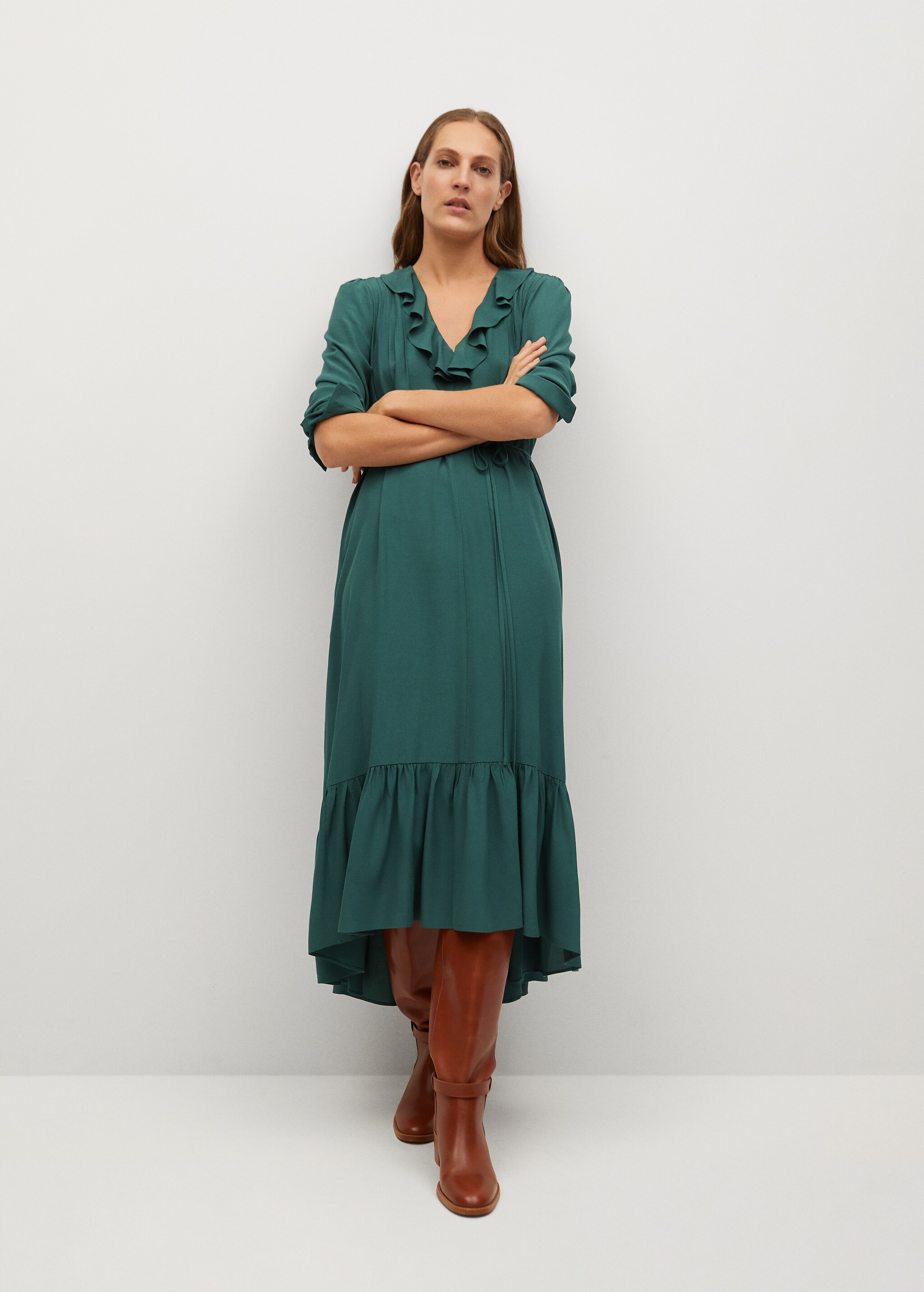 Vestido fluido volantes - Plano general