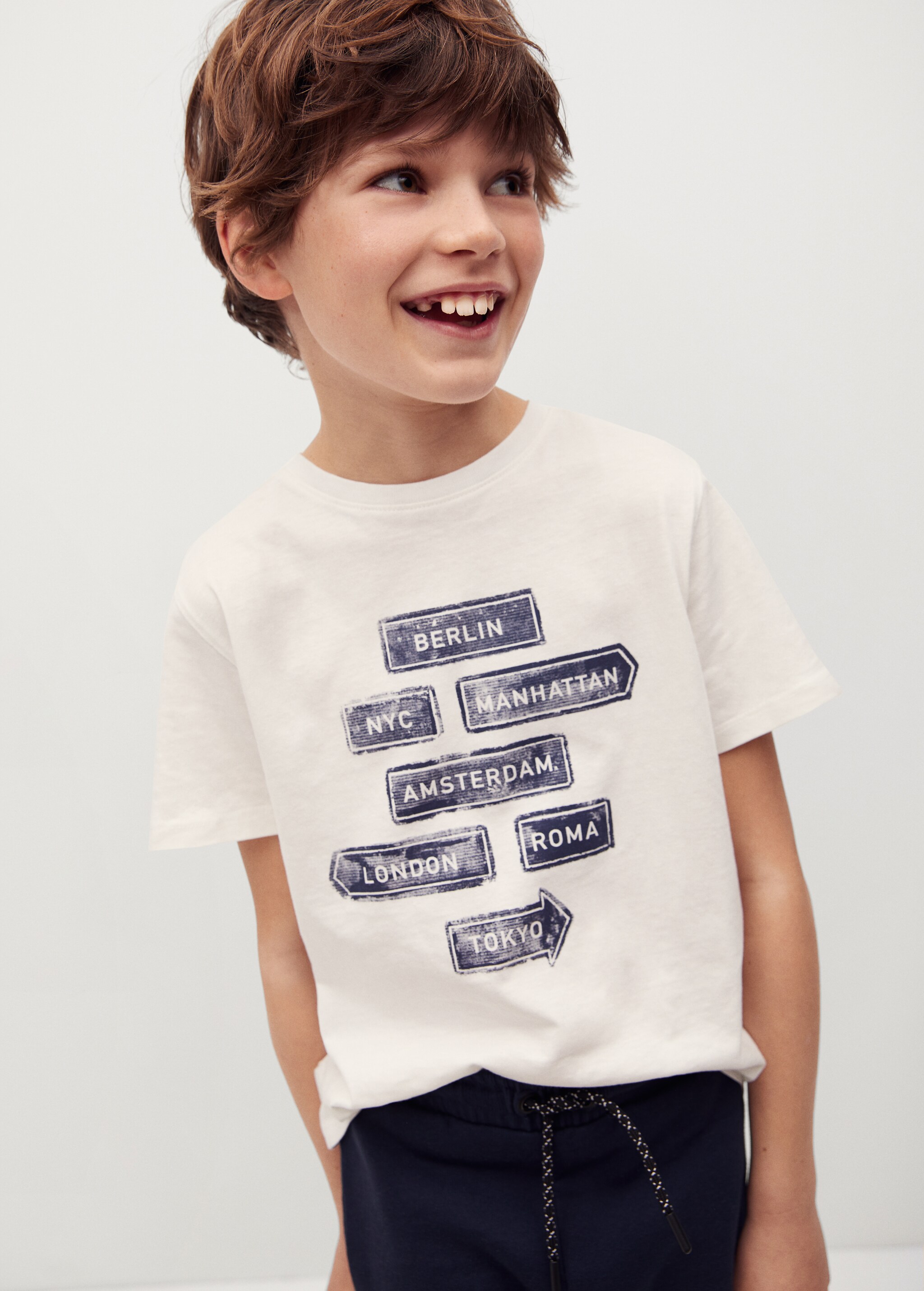 Organic printed cotton t-shirt - General plane