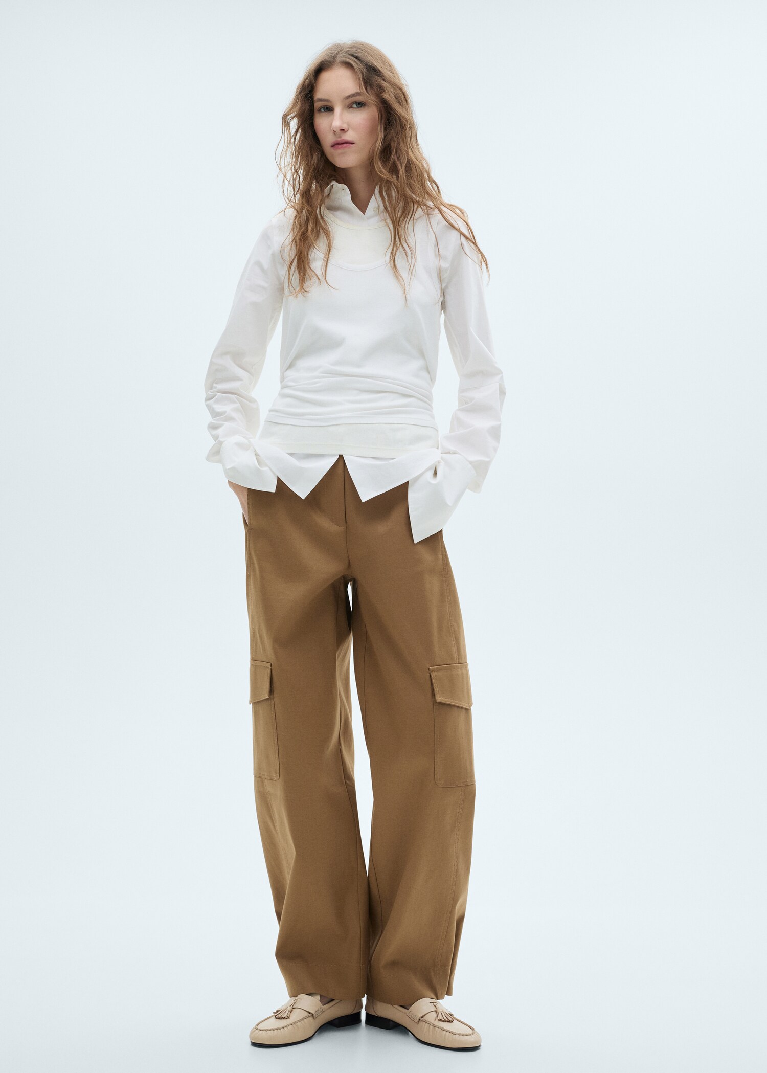 Leather moccasins with tassels - General plane