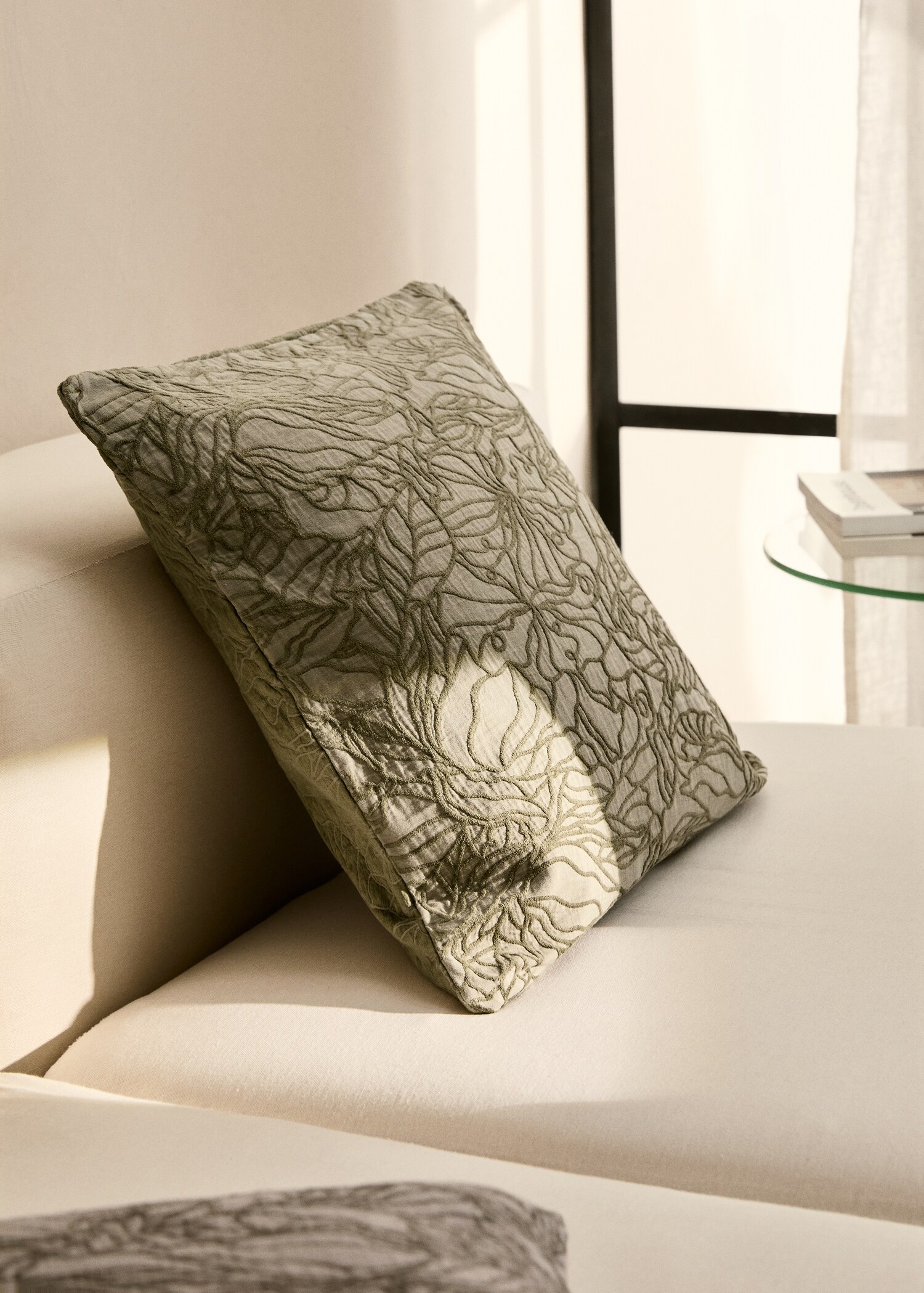 Jacquard fabric cushion cover 50x50 cm - General plane