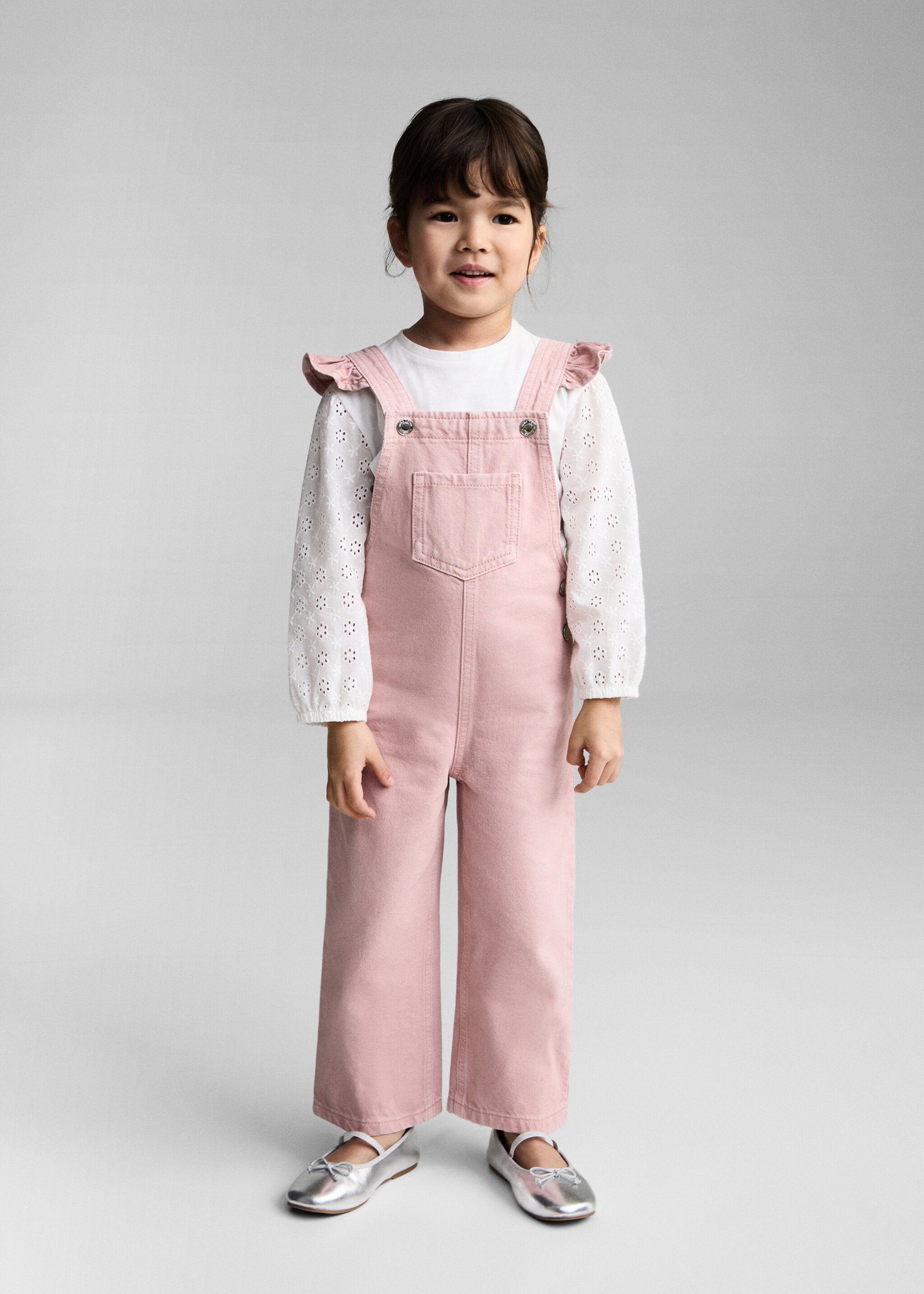 Long denim dungarees - General plane, Pink. Ref: 87063270-00.