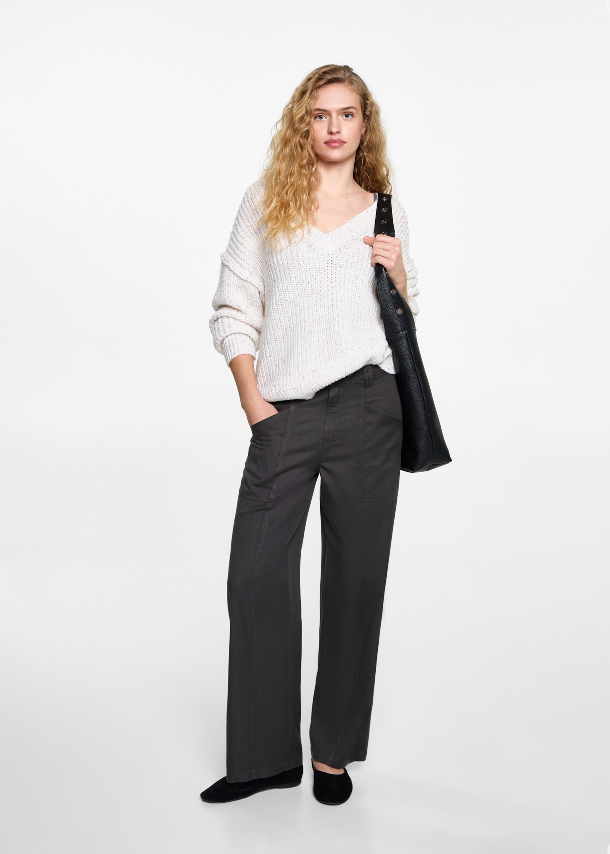 Straight trousers - General plane, Charcoal. Ref: 87063276-00.