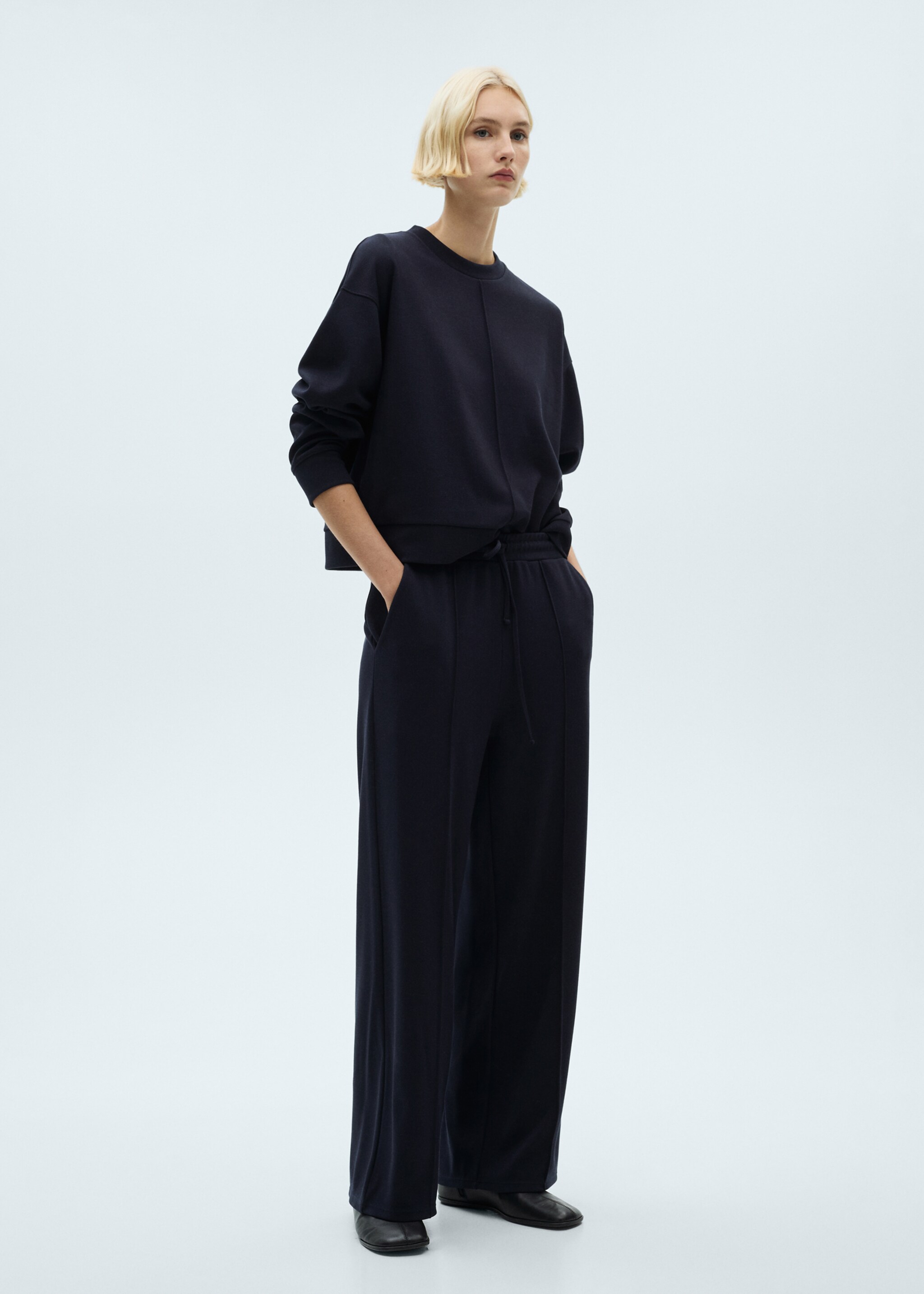 Wide leg jogger trousers - General plane, Dark Navy. Ref: 87063280-00.