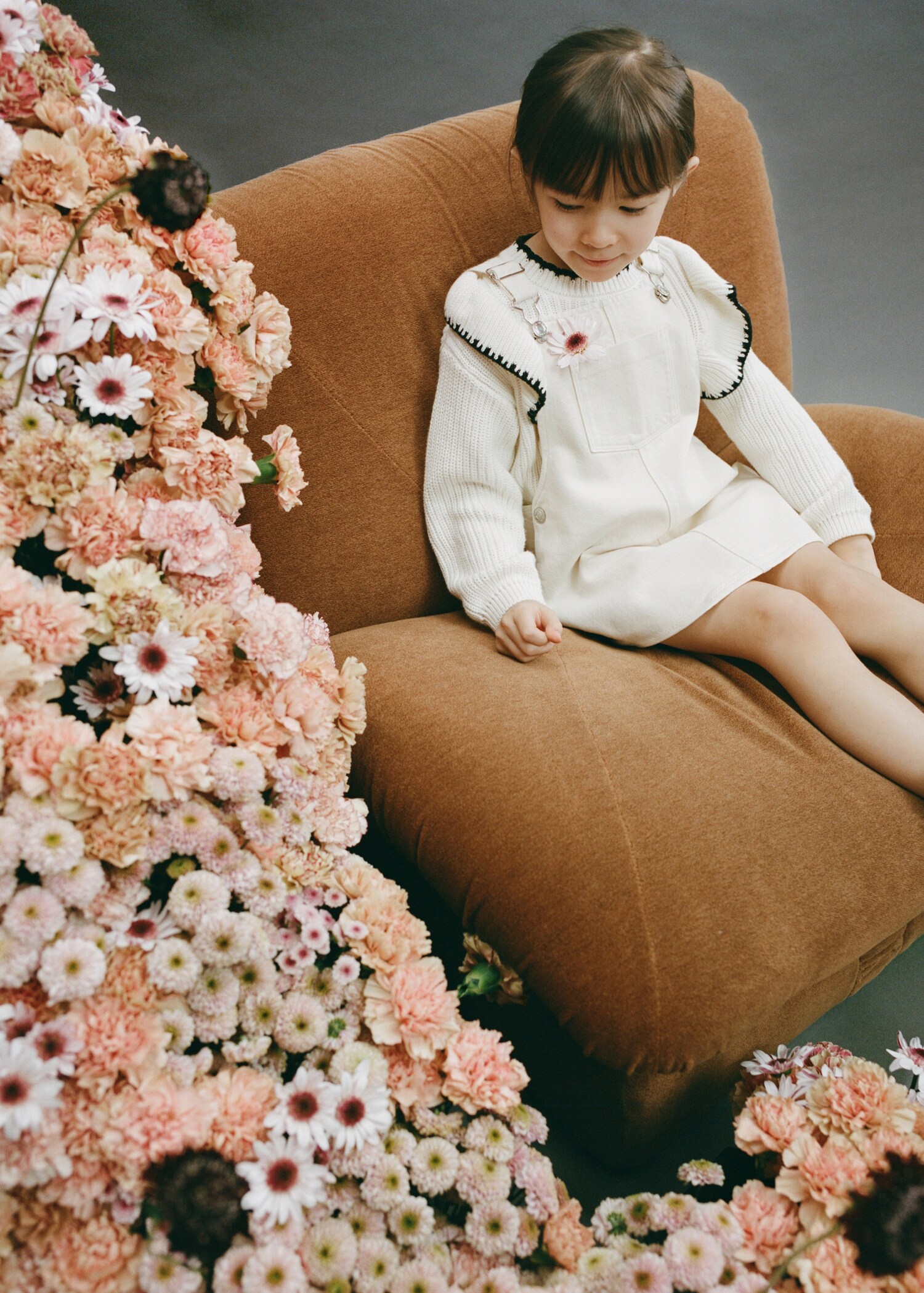 Korte denim overgooier - Overzichtstekening