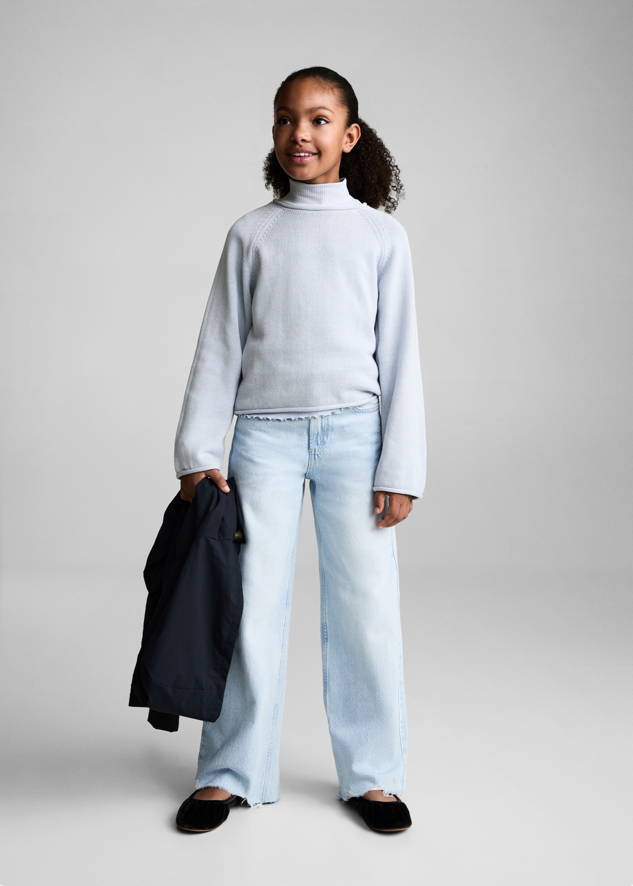 Pull-over maille coton - Plan général, Bleu ciel. Ref: 87063652-00.