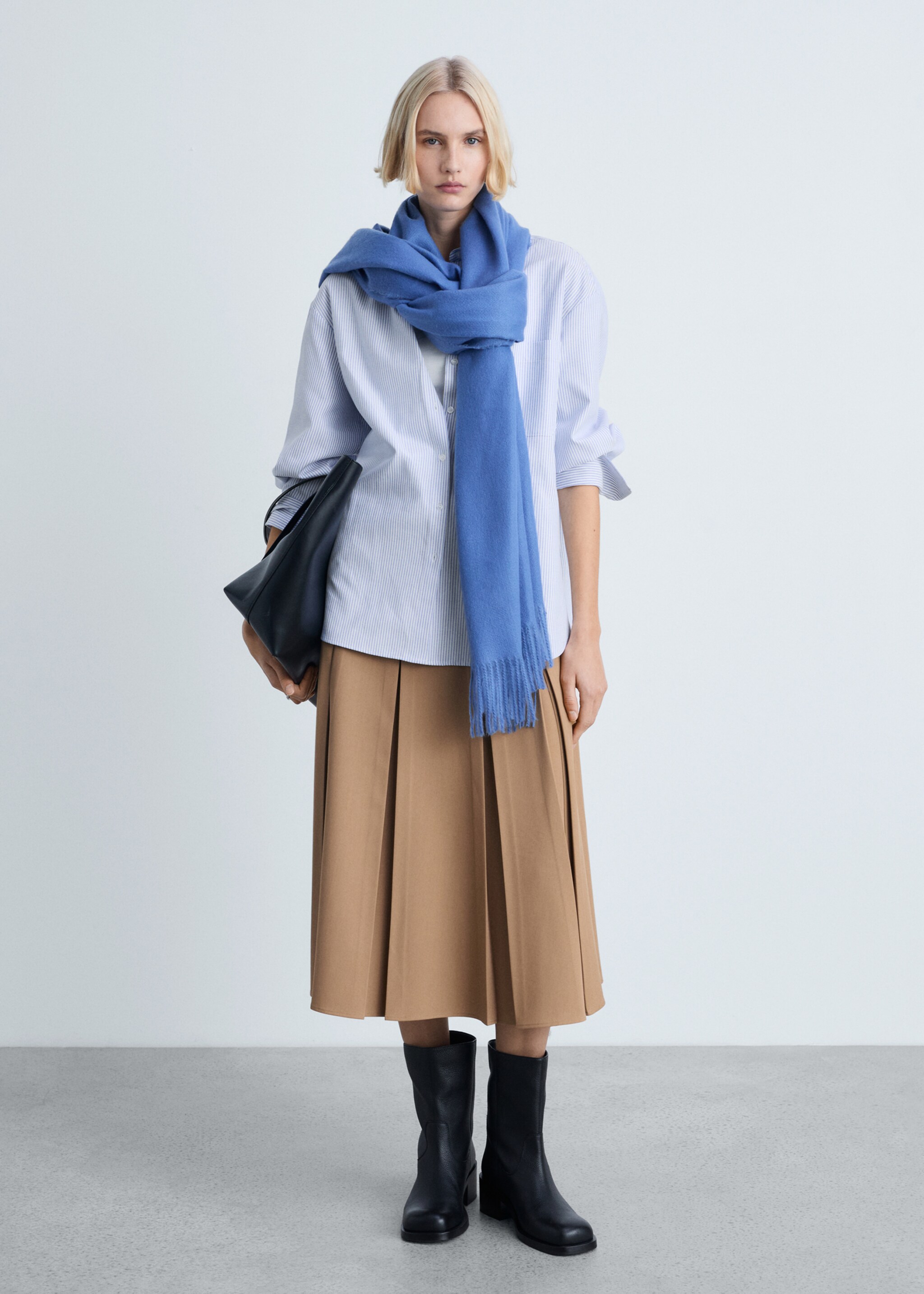 Randig bomullsskjorta - Allmän bild, Himmelblå. Ref: 87064080-00.