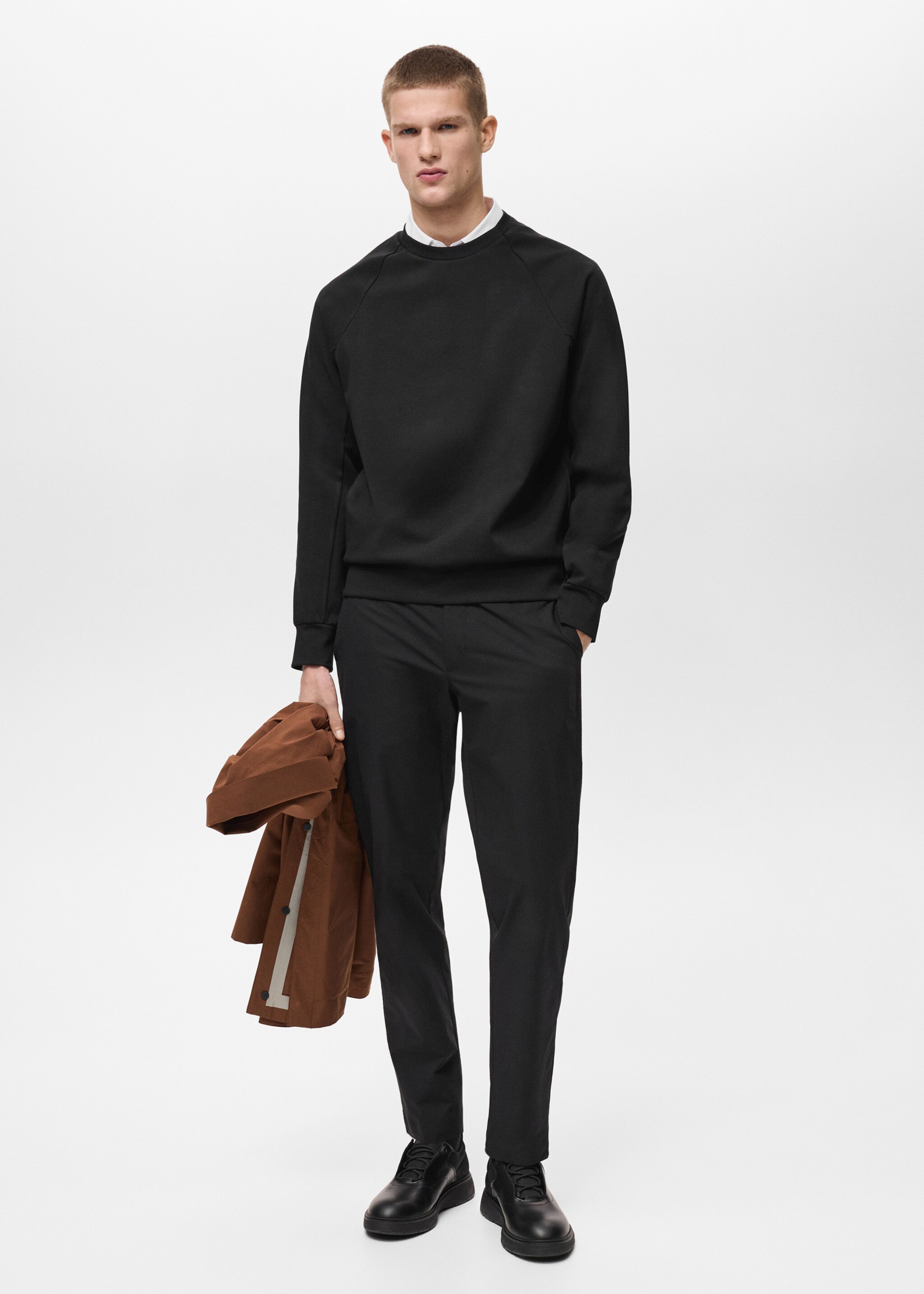 Sweat à col rond COOLMAX® - Plan général, Noir. Ref: 87064406-00.