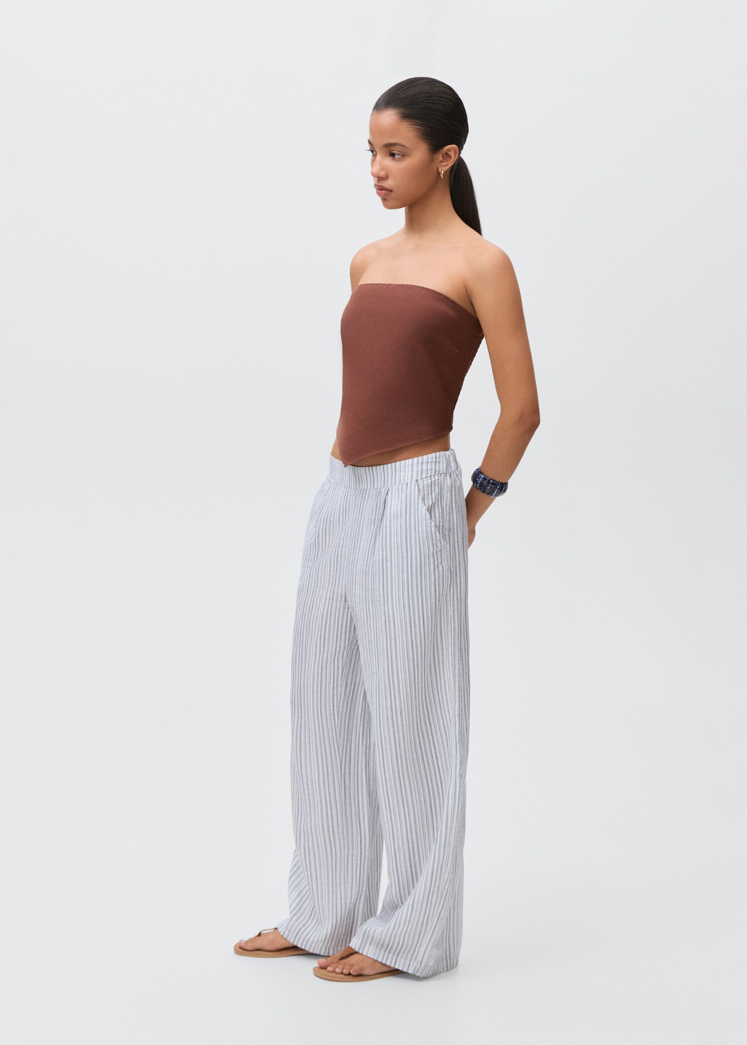 Pantalon coton à rayures - Plan général