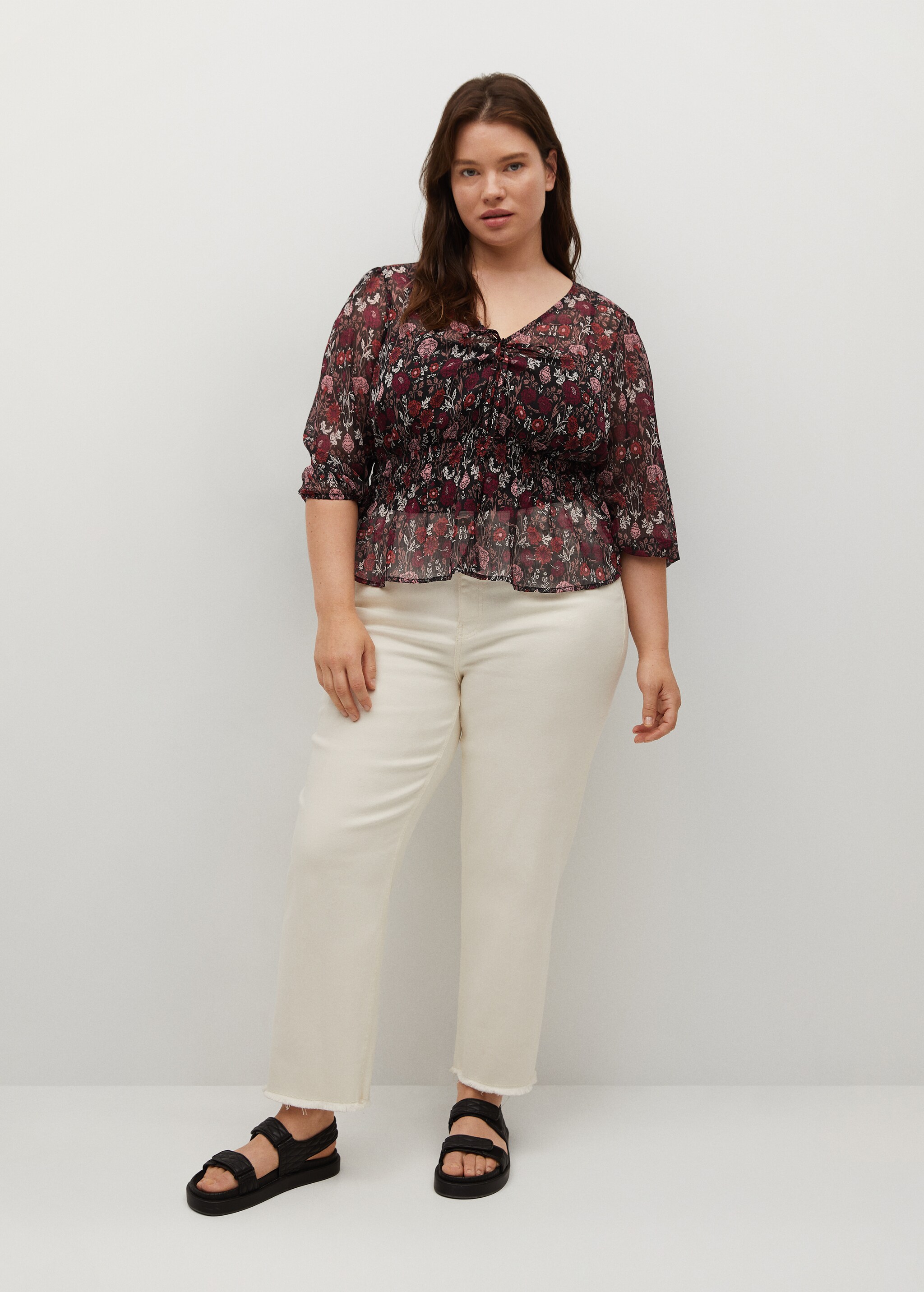 Flowy printed blouse - General plane