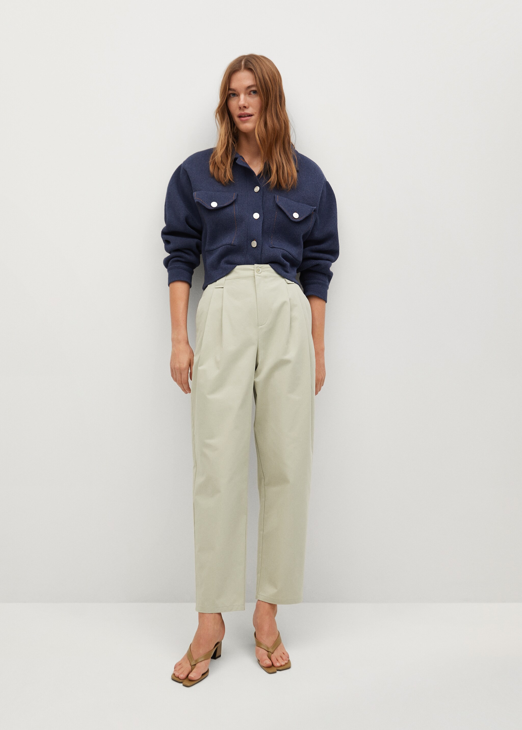 Pantalón recto pinzas - Plano general
