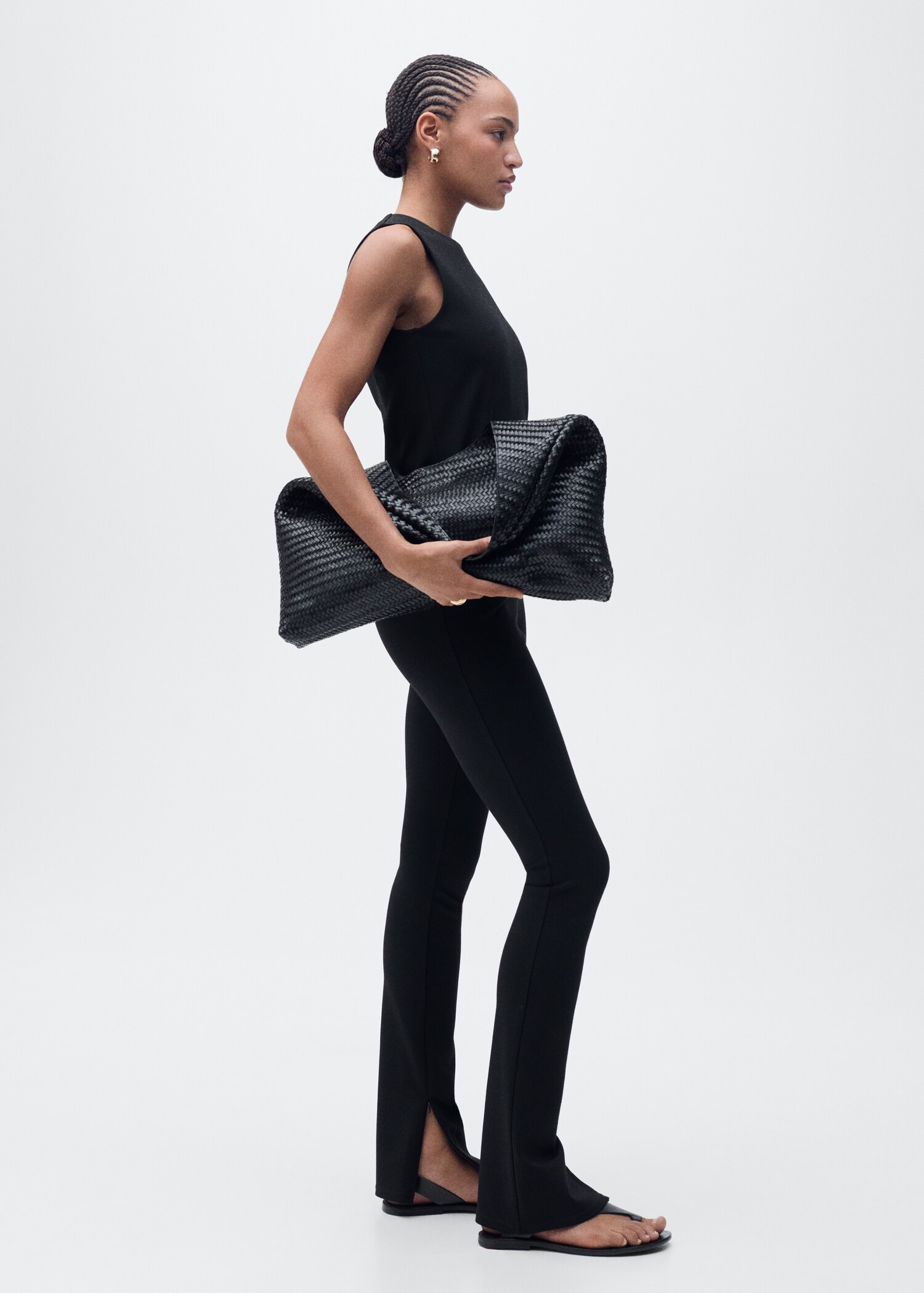 Skinny trousers with openings - General plane