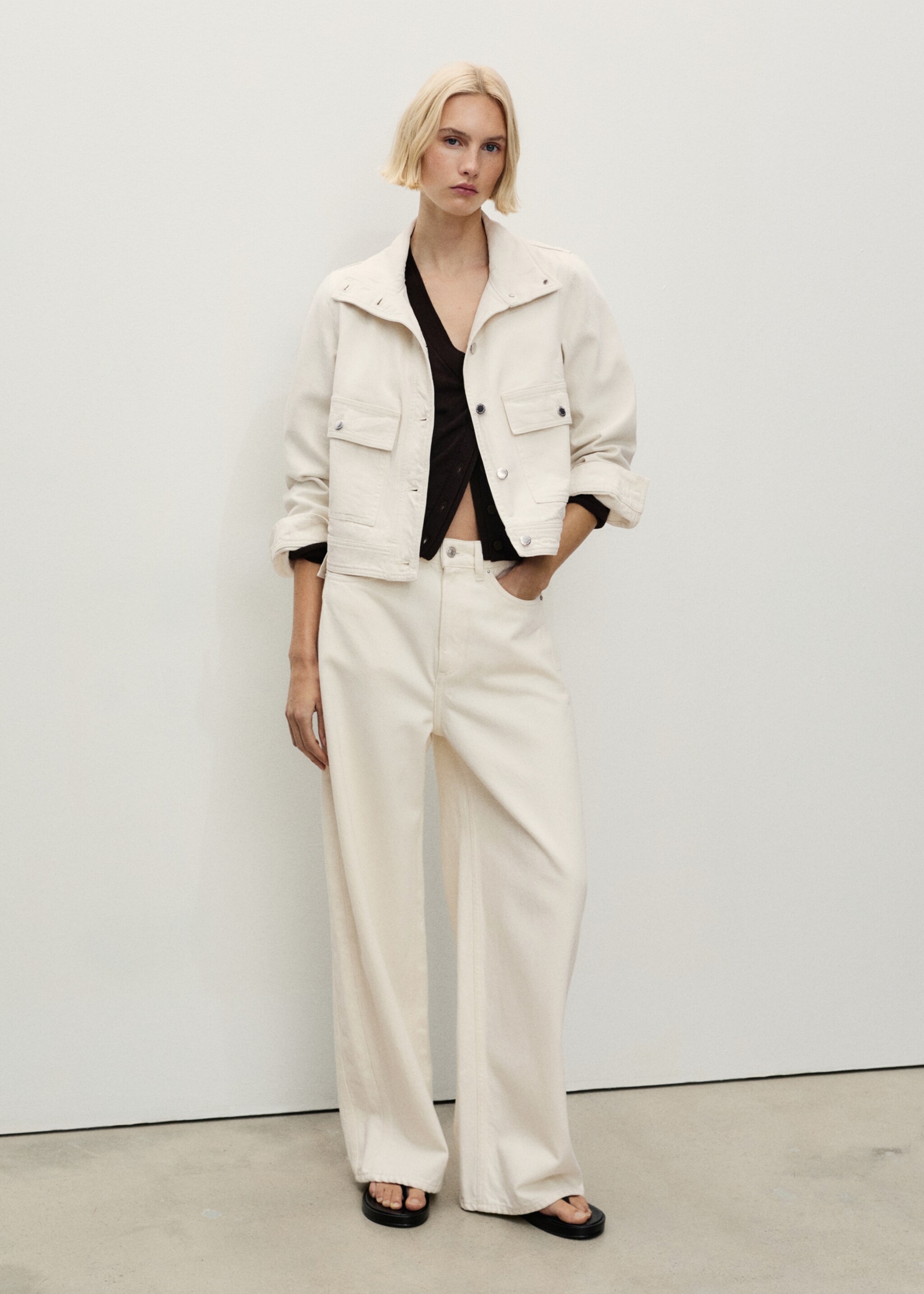 High-rise balloon jeans - General plane, Off White. Ref: 87065764-00.