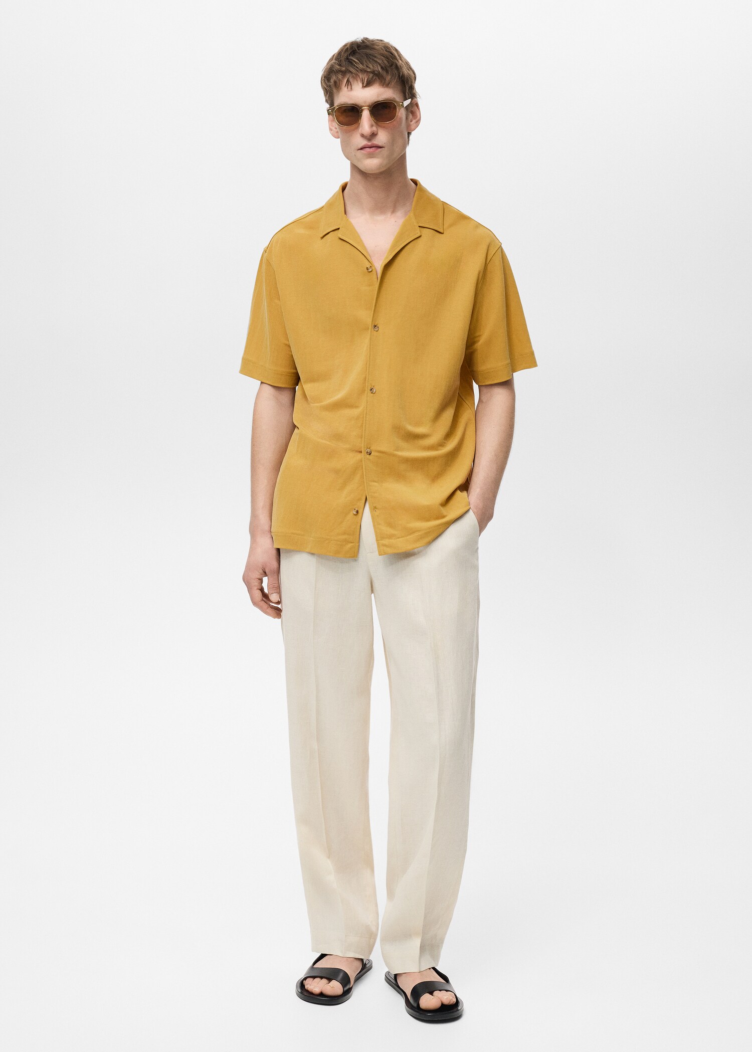 Modal shirt with bowling collar - General plane