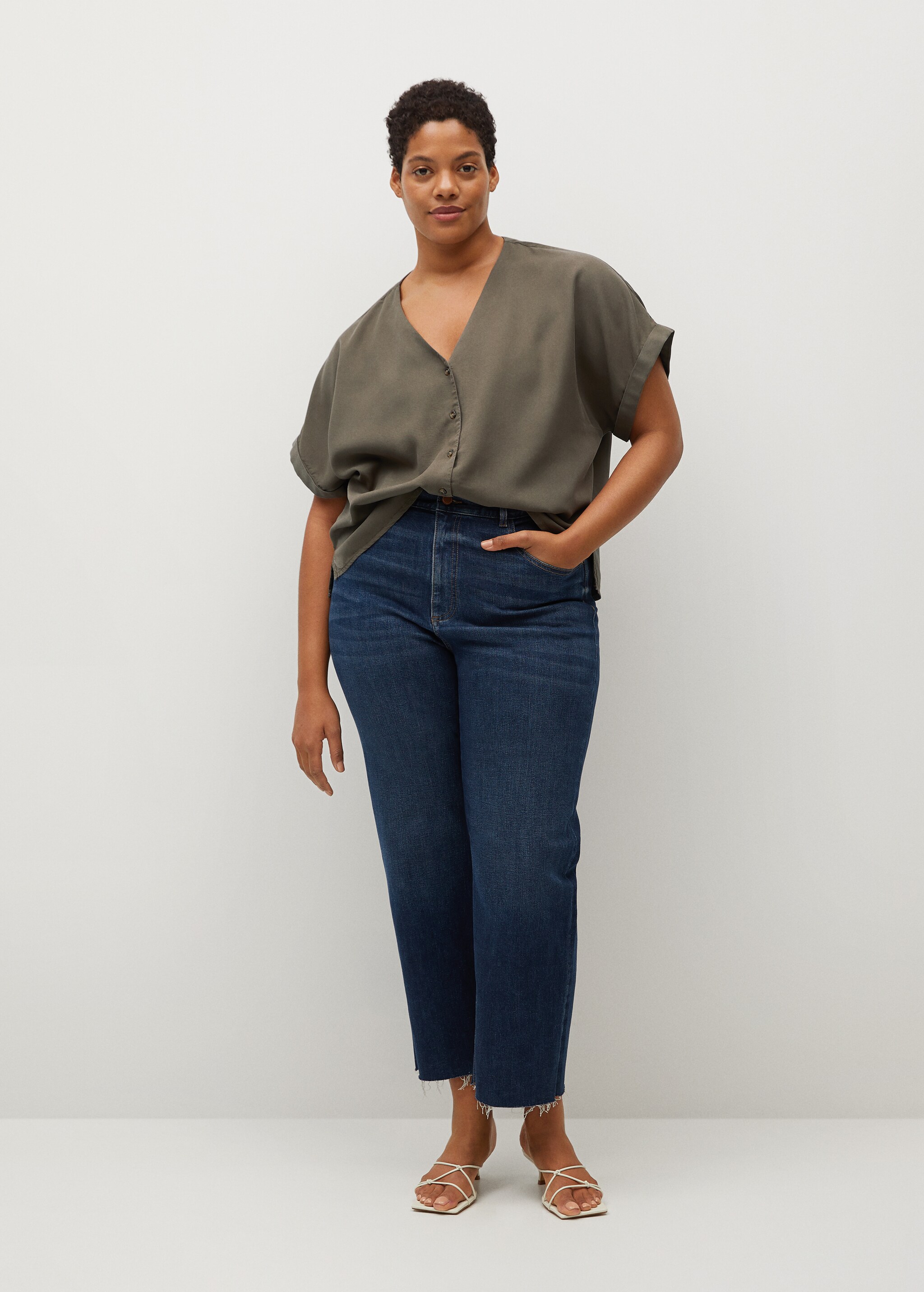 Flowy lyocell blouse - General plane