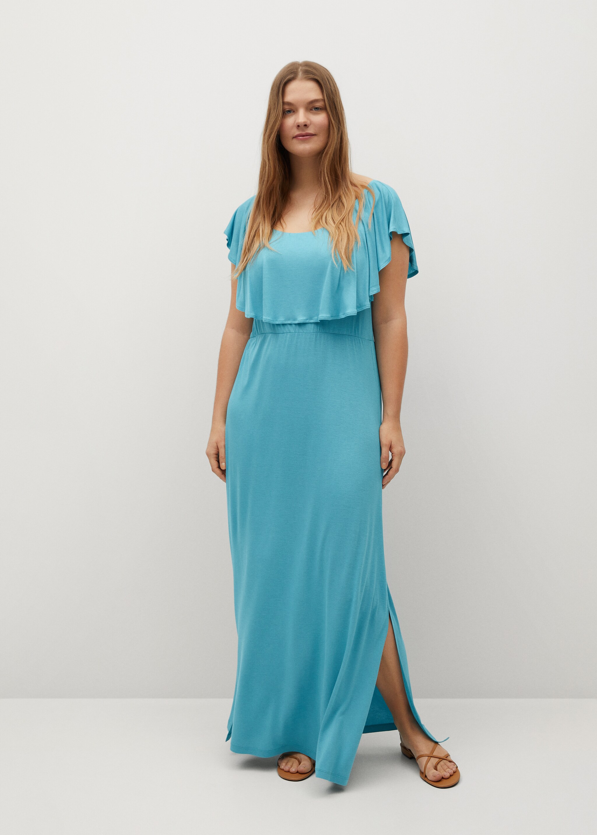 Ruffle knit dress - General plane