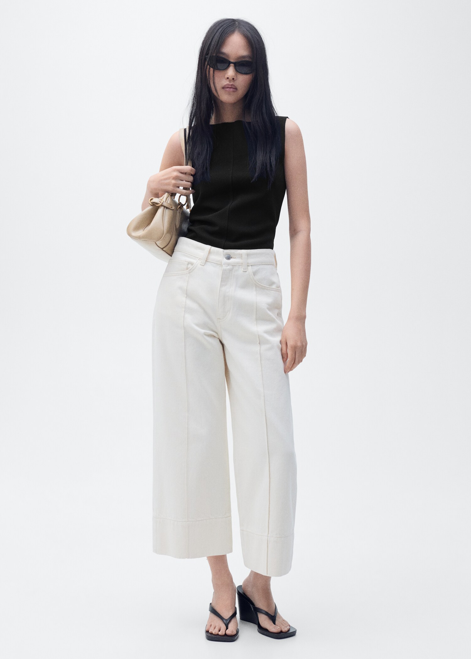 Boat-neck knitted top - General plane