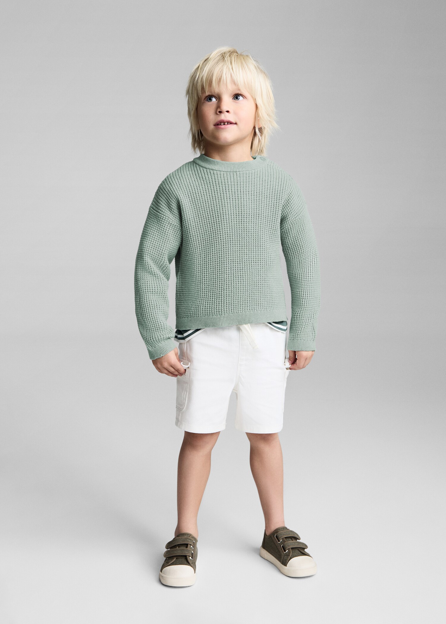 Jersey punto detalle botones - Plano general