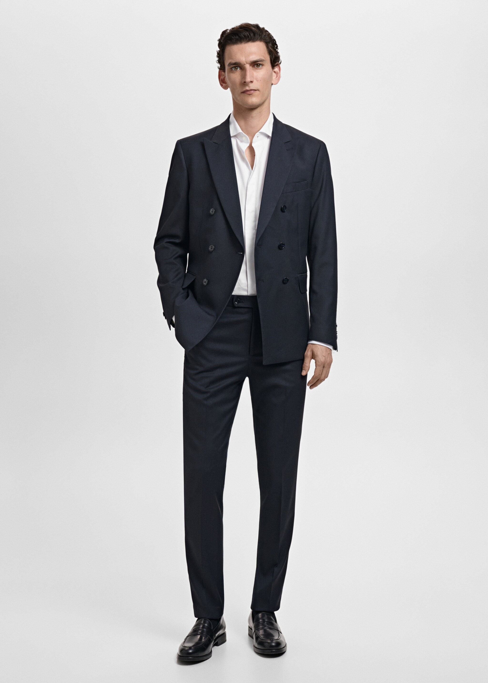 100% cotton slim-fit suit shirt - General plane, White. Ref: 87067887-00.