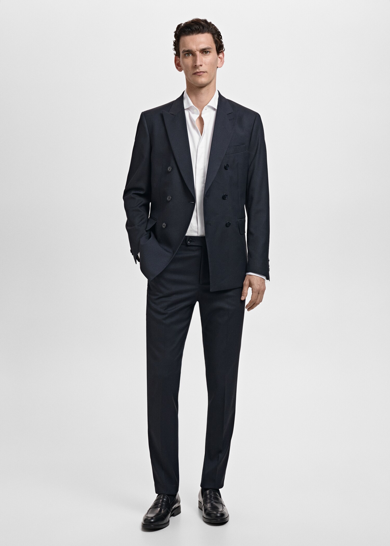 100% cotton slim-fit suit shirt - General plane