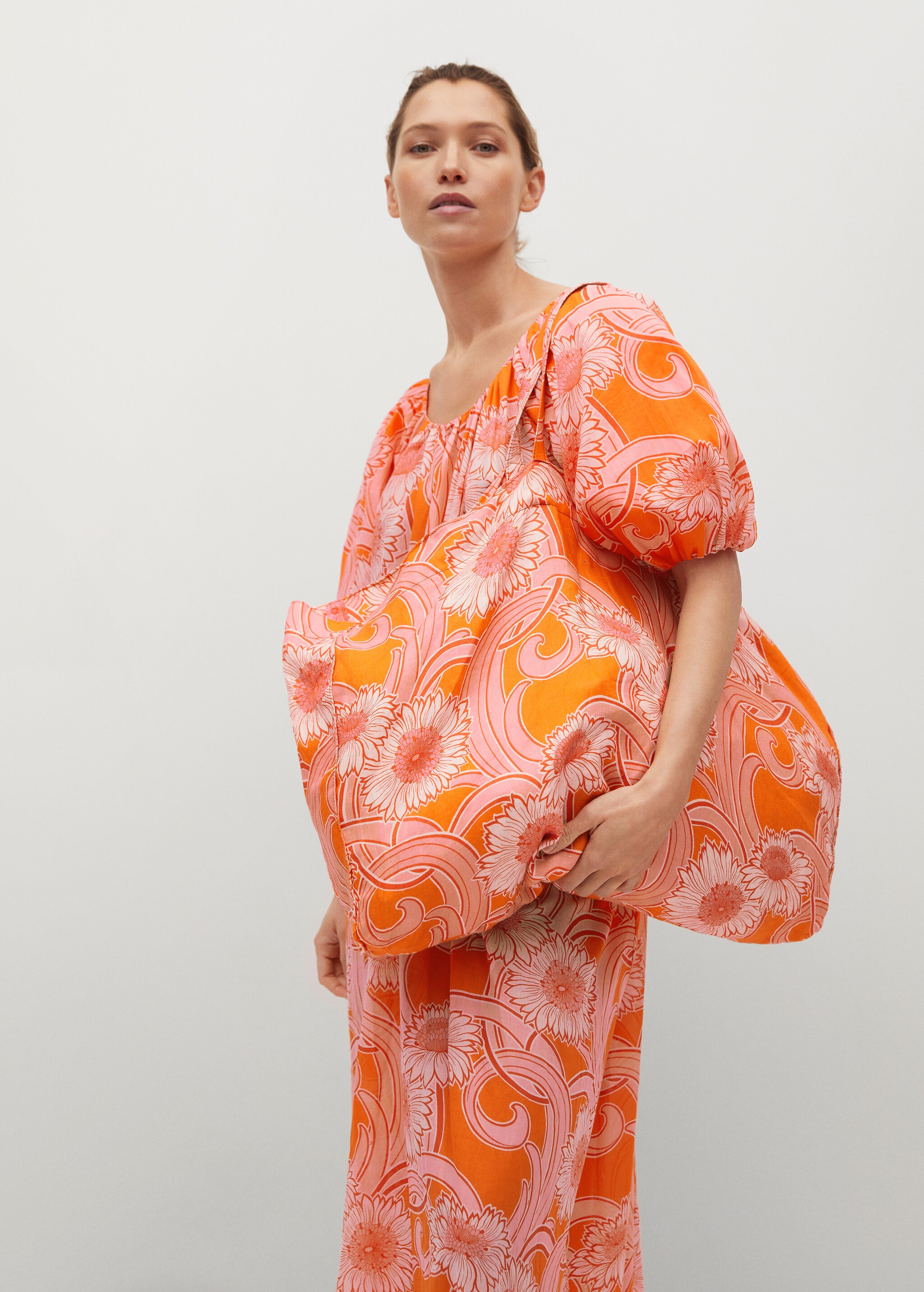 Bolso maxi shopper lino - Plano general