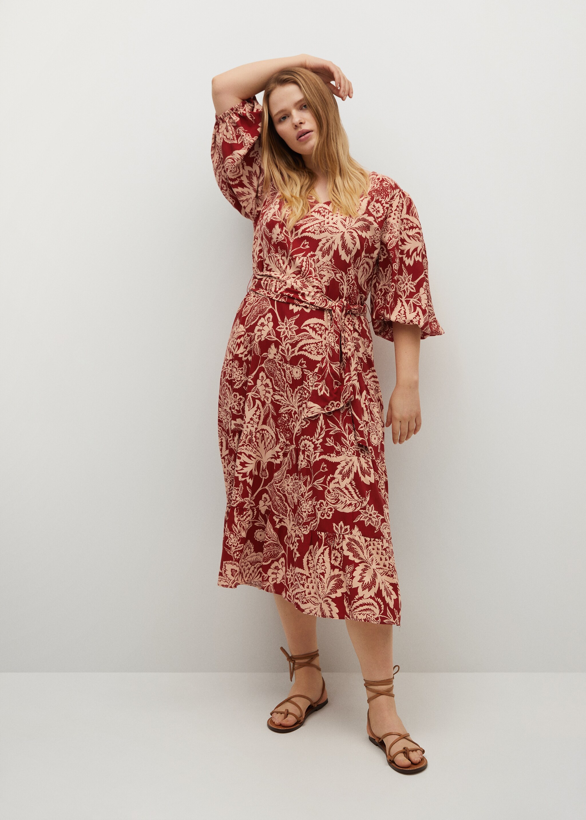 Vestido fluido estampado - Plano general