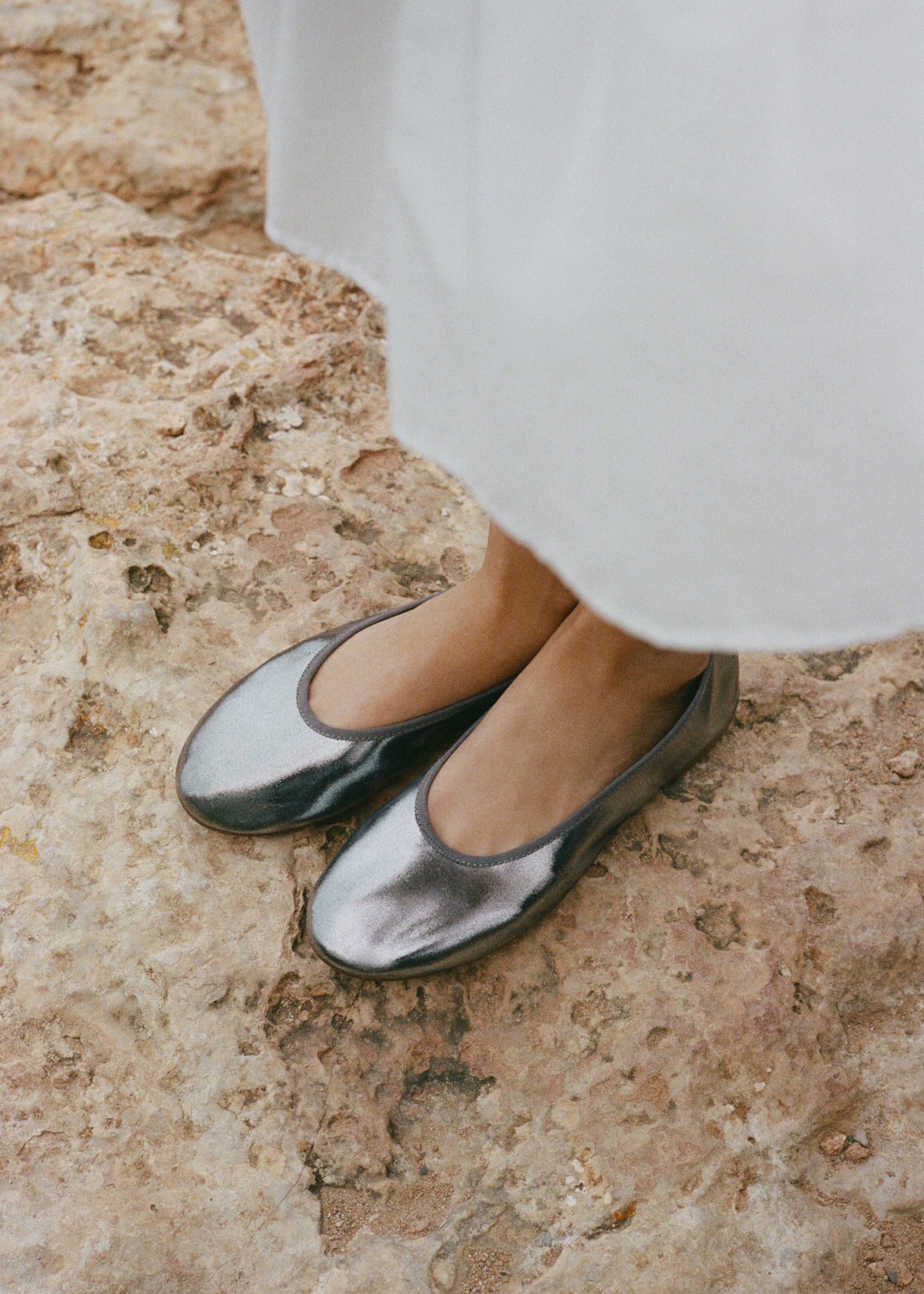 Ballerines métallisées - Plan général, Argent foncé. Ref: 87069063-00.