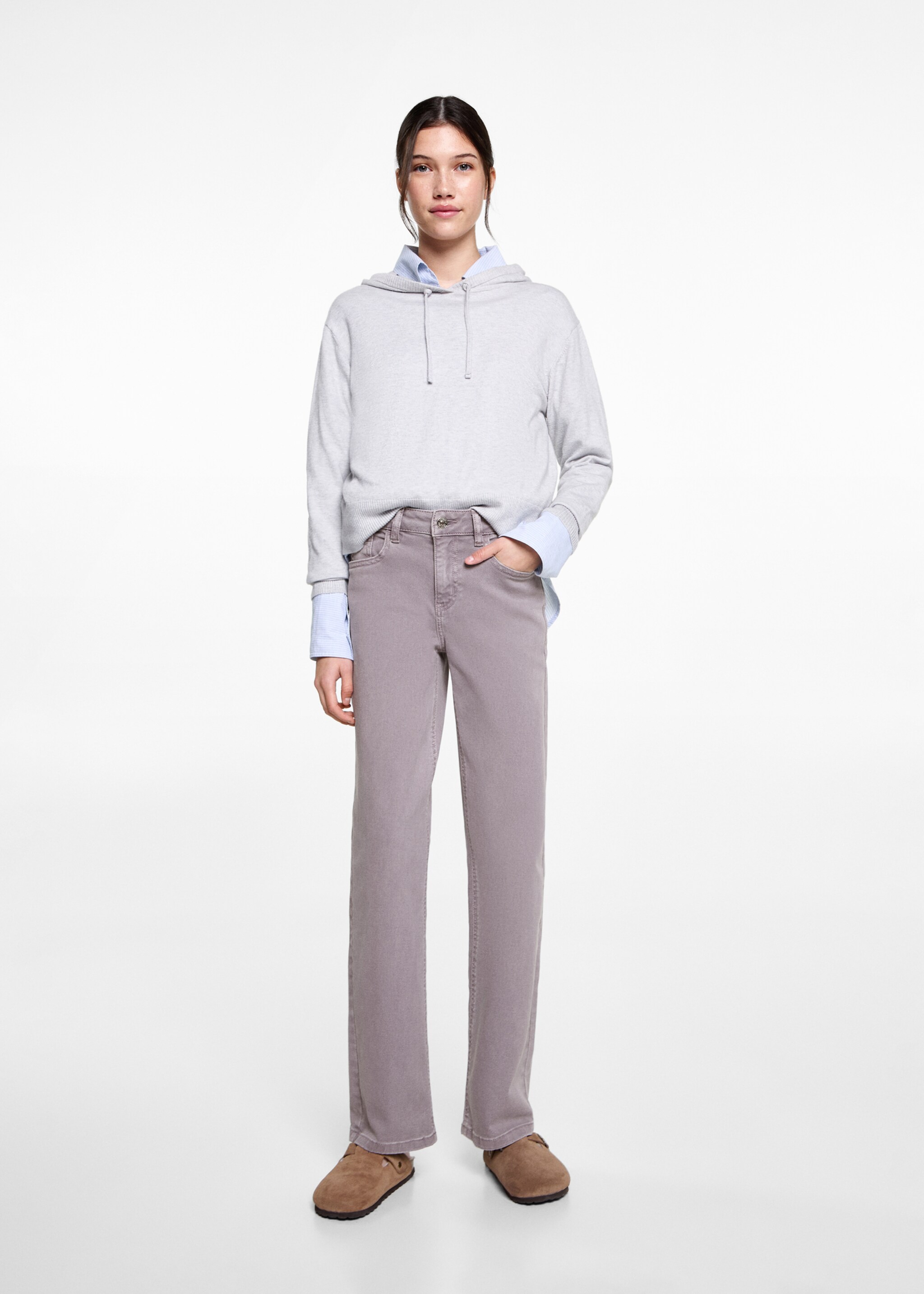 Straight fit jeans - General plane, Lilac. Ref: 87070417-00.