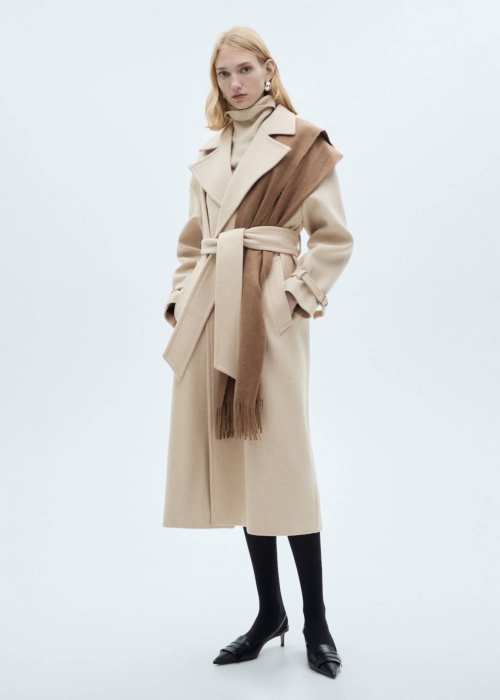Maxi lapel Manteco wool coat - Women | MANGO OUTLET USA