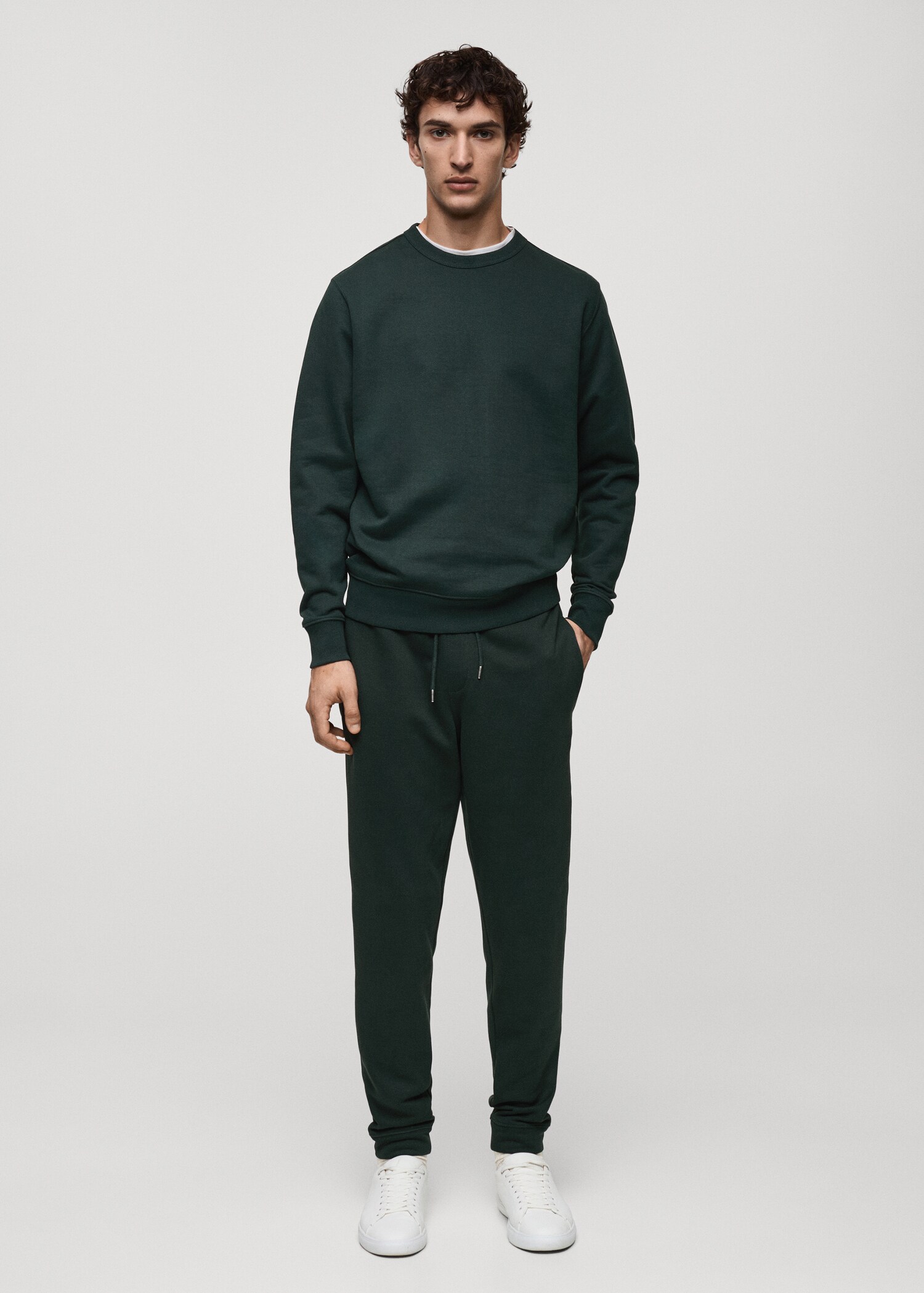 Jogging taille élastique cardé - Plan général