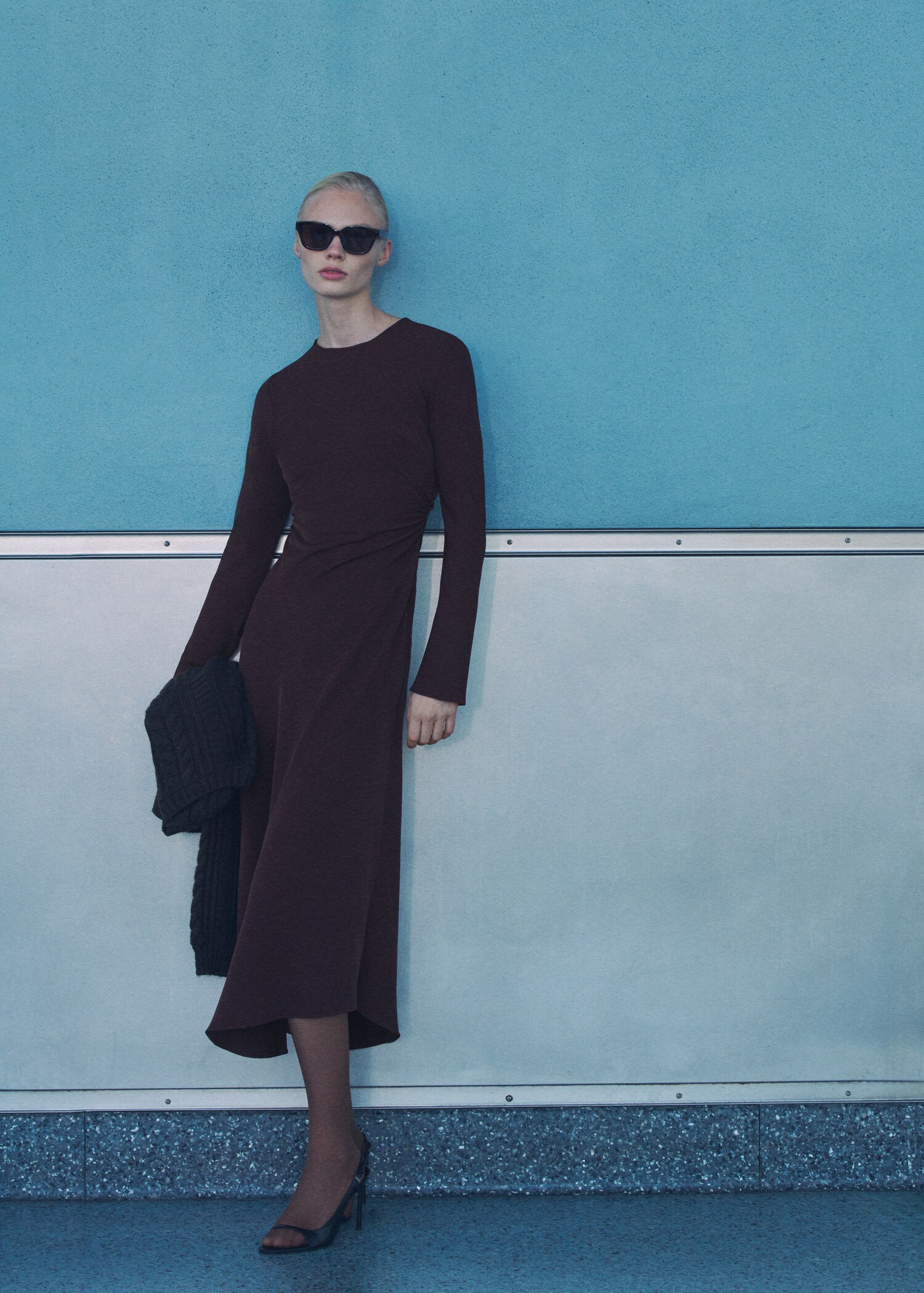 Robe midi taille drapée - Plan général