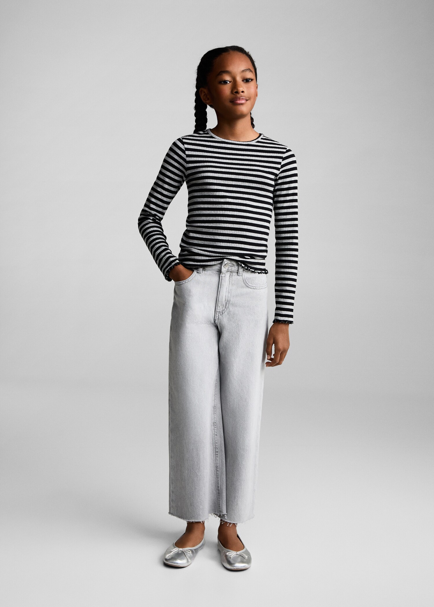 Striped rib T-shirt - General plane