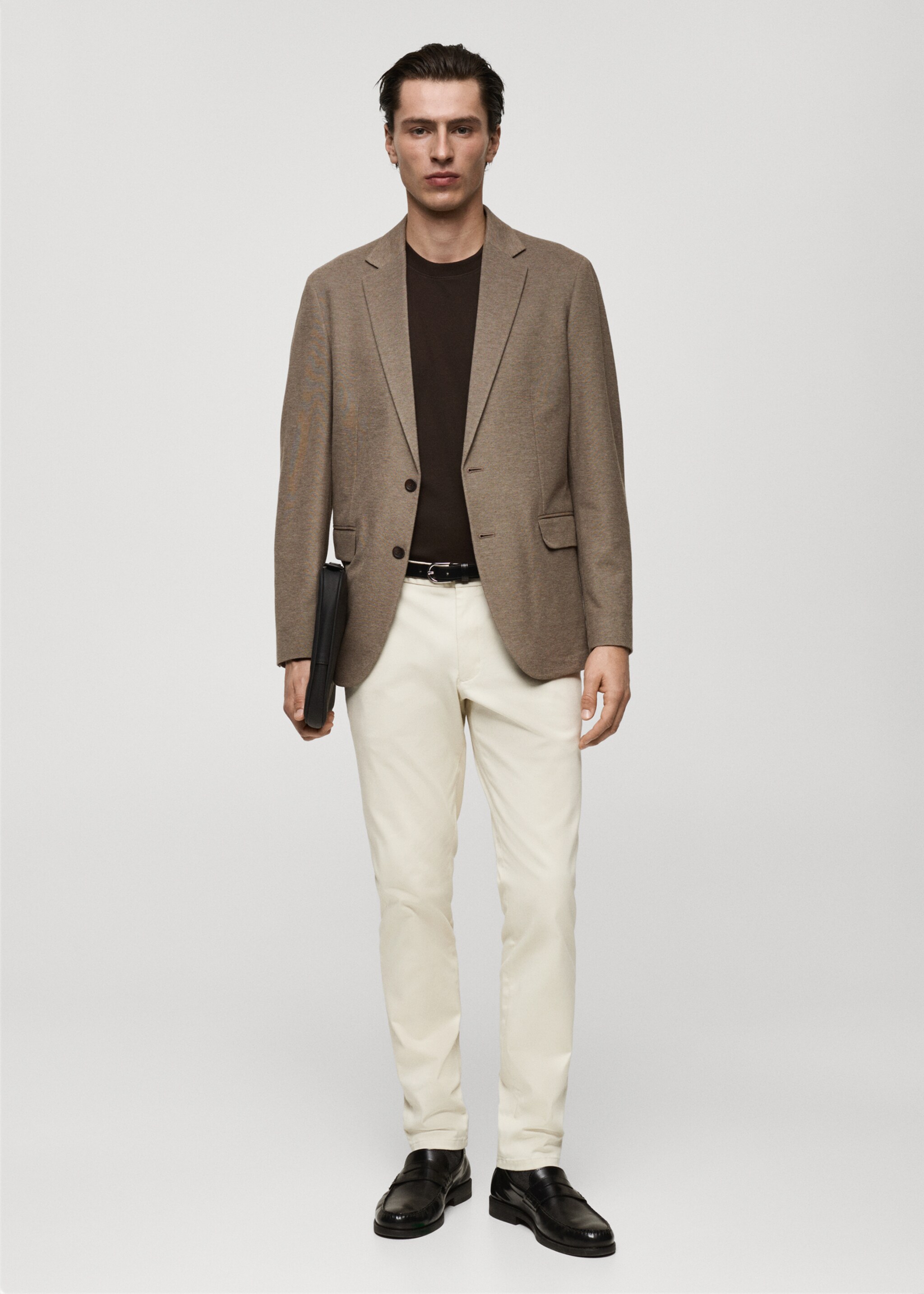 Verner slim-fit cotton jacket - General plane, Medium Brown. Ref: 87070628-00.