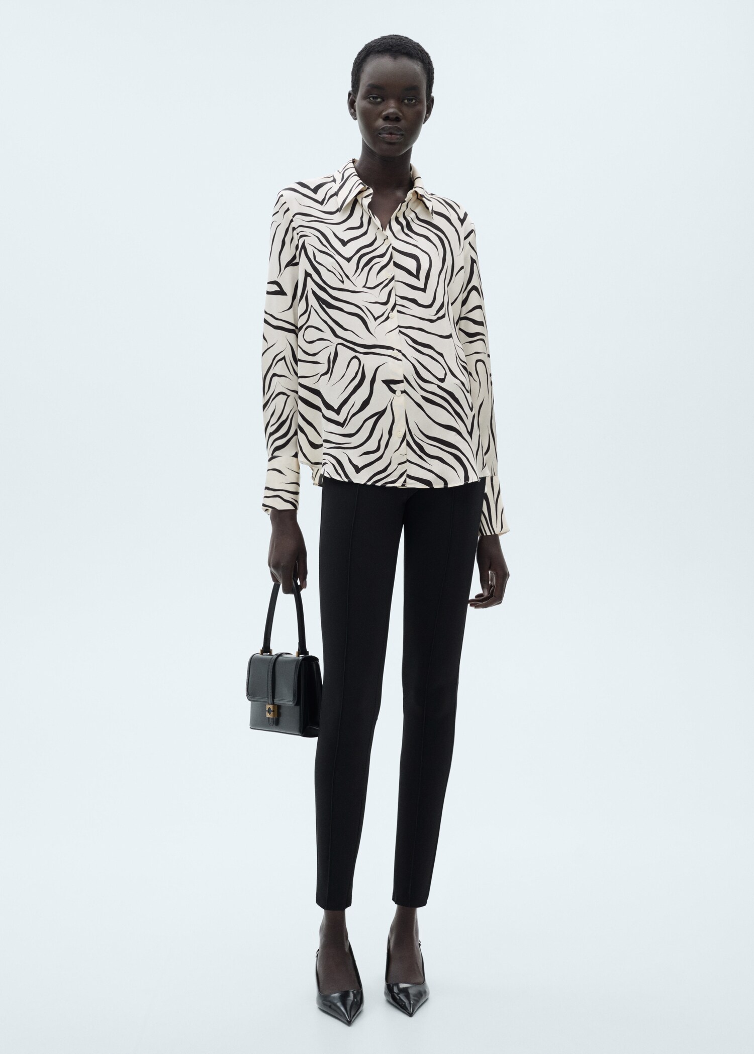 Satin print shirt - General plane