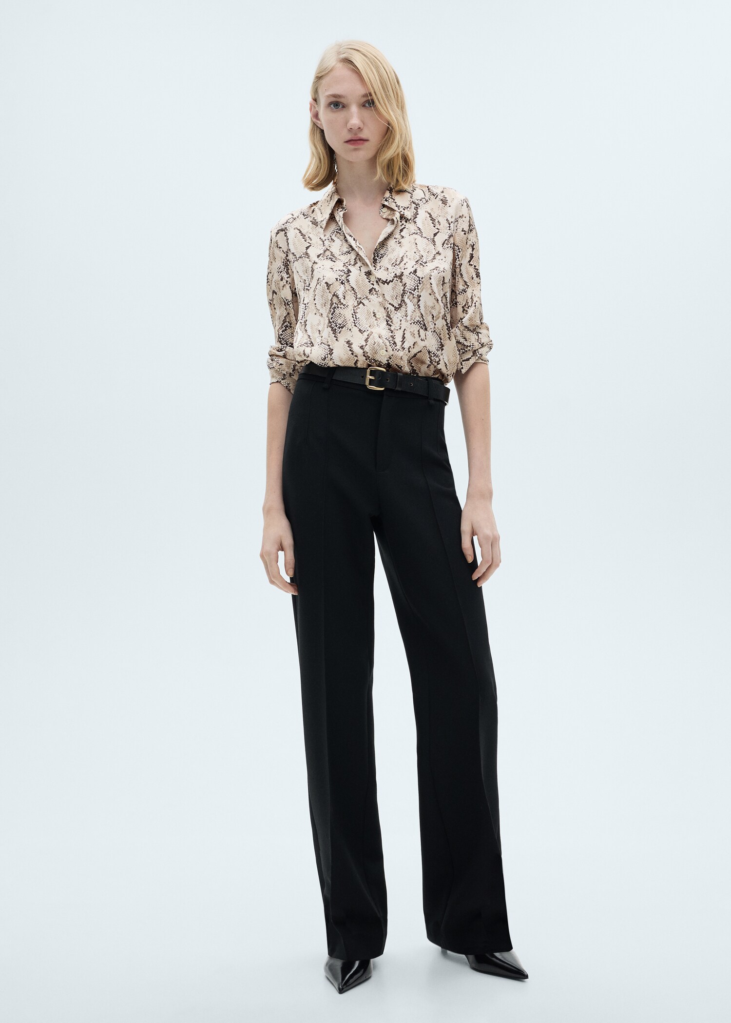 Satin print shirt - General plane