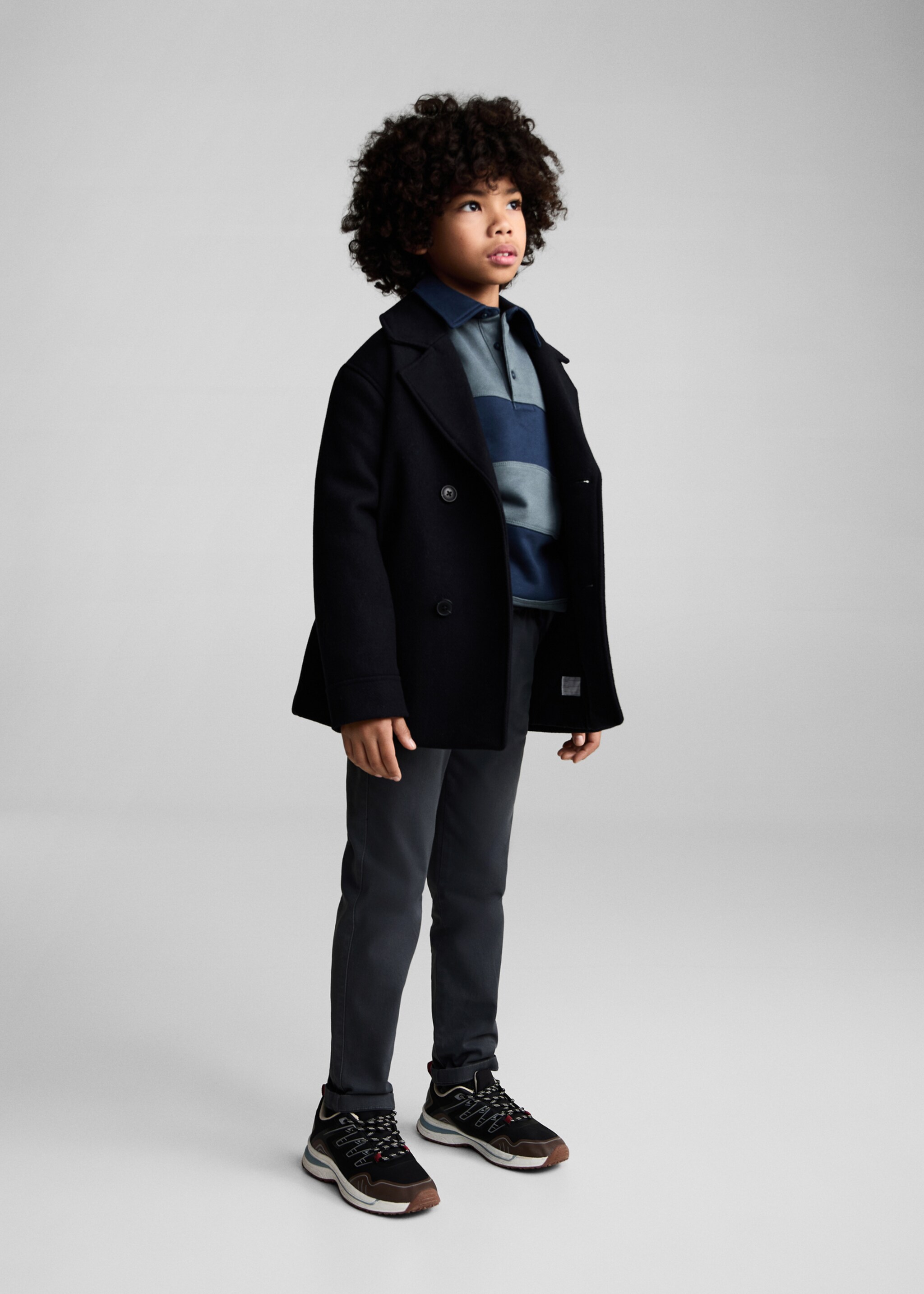 Elastic waist trousers - General plane, Charcoal. Ref: 87070641-00.