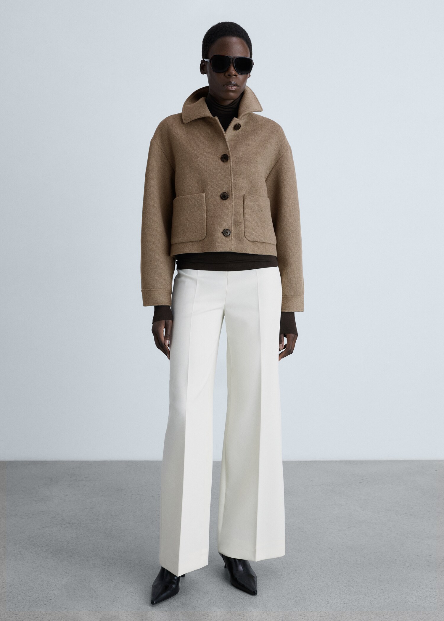 Wool jacket with pockets - General plane