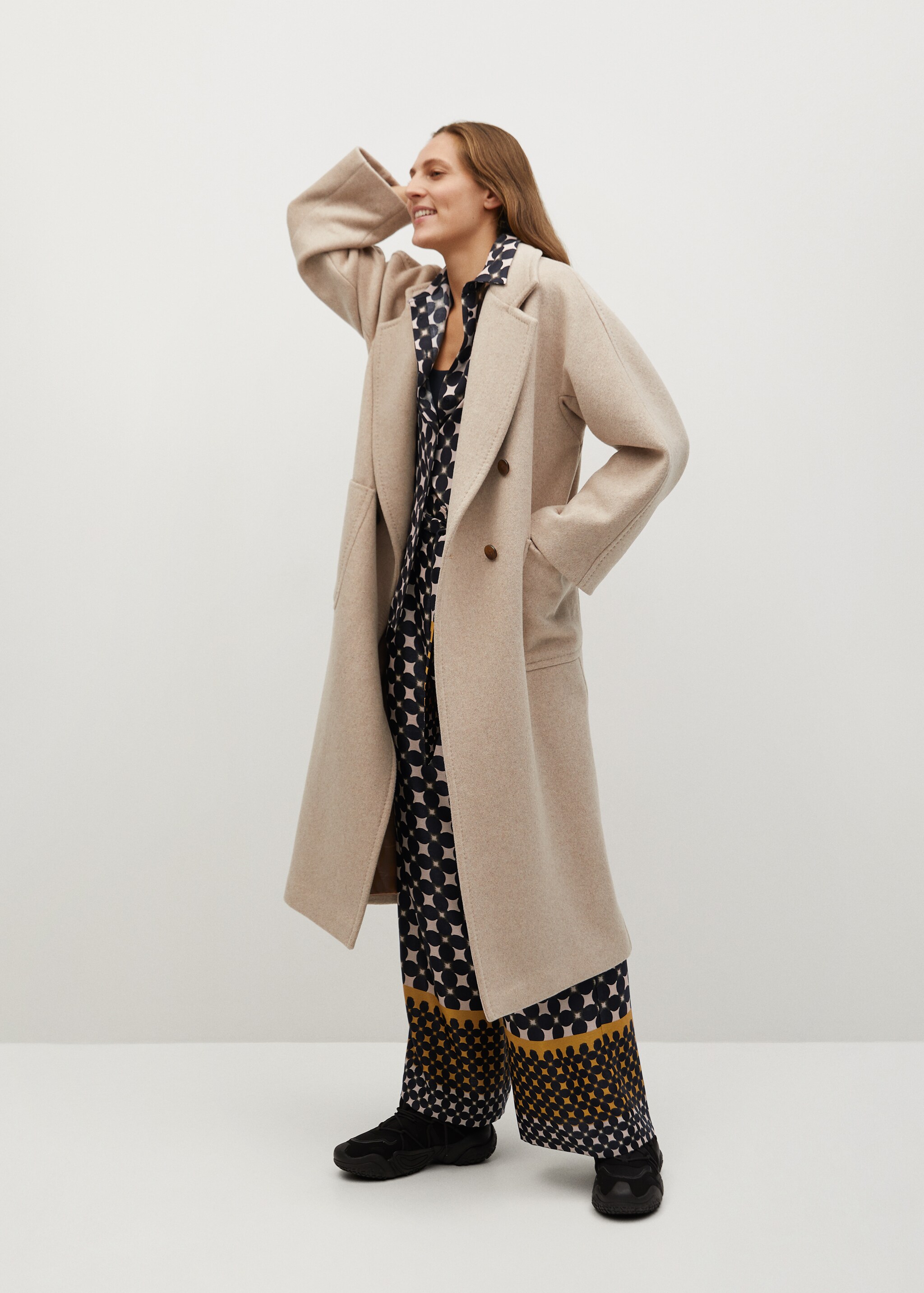 Geometric print trousers - General plane
