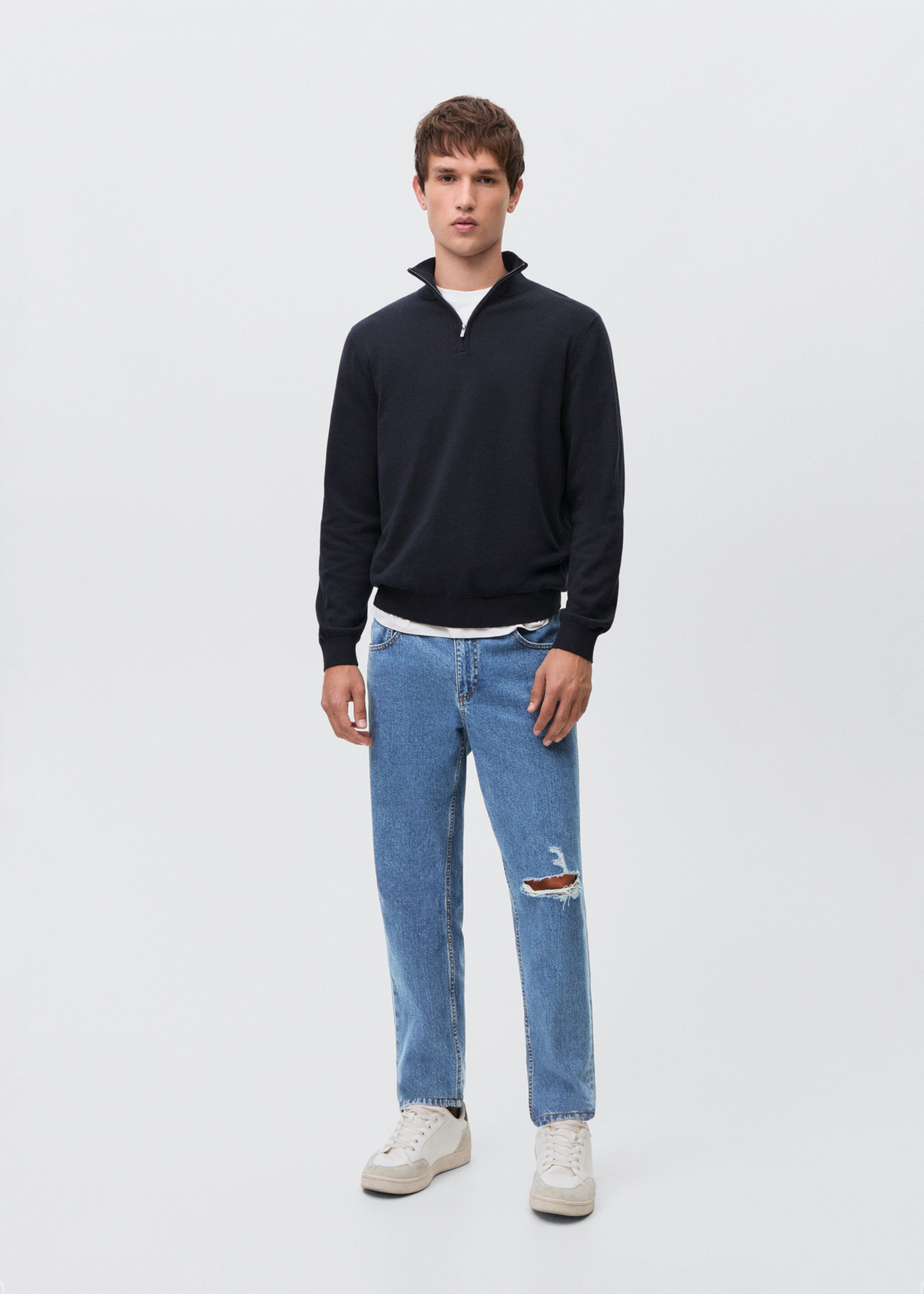 Perkins-neck sweater - General plane, Dark Navy. Ref: 87071057-00.