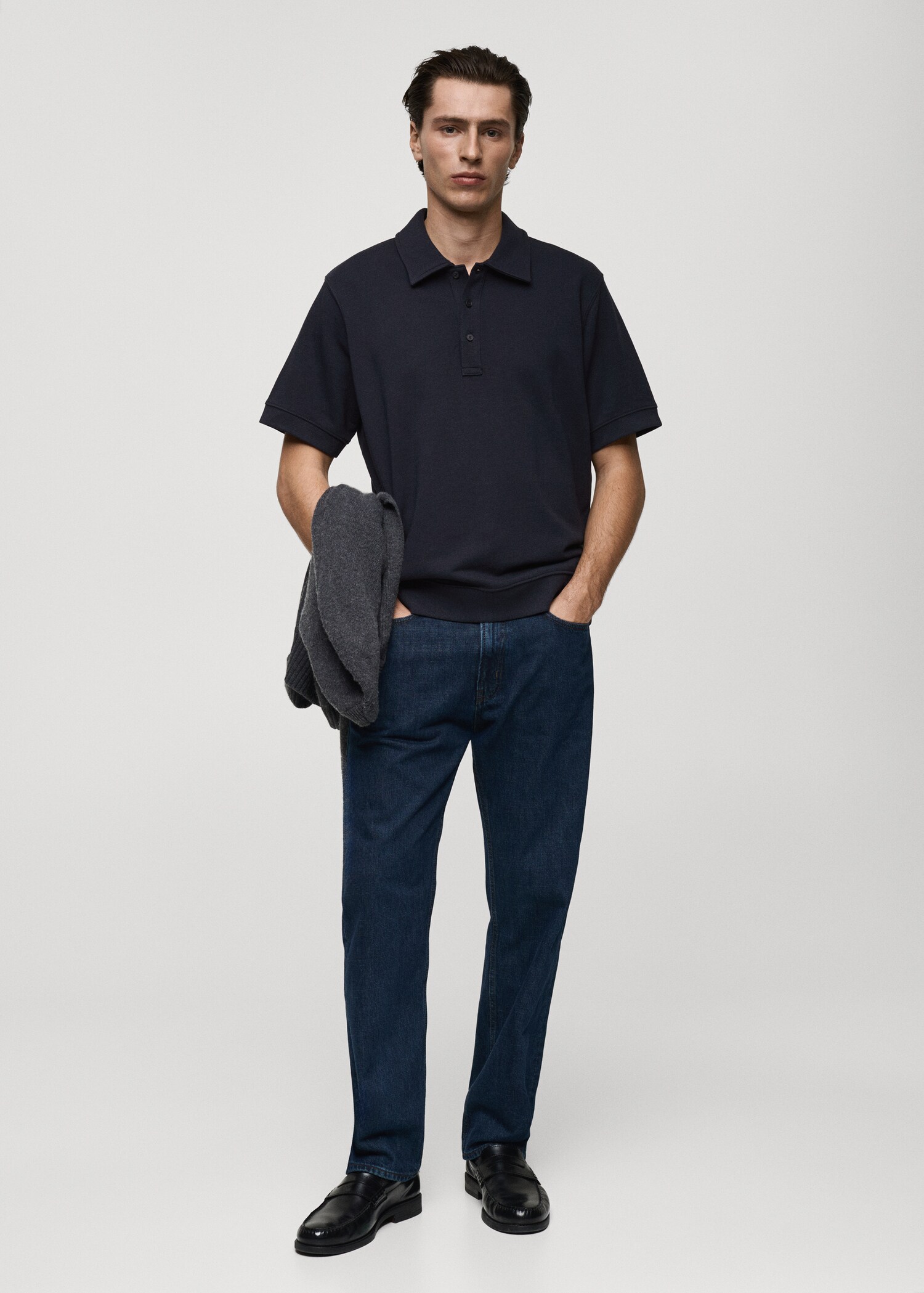 Regular-fit cotton polo shirt - General plane